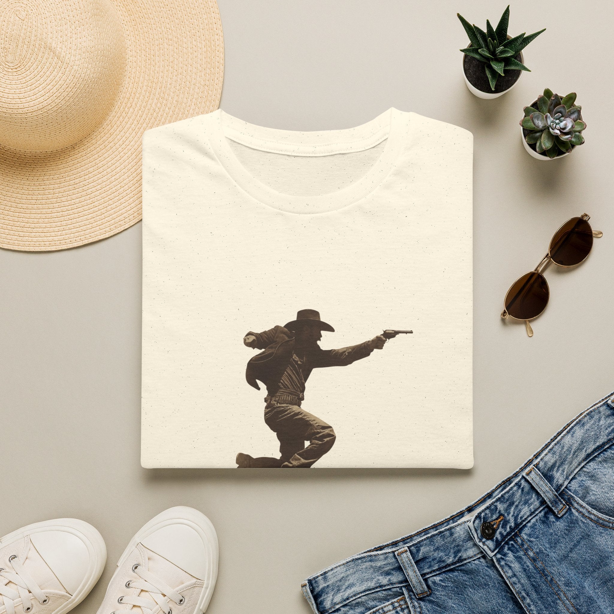 Cowboy Silhouette T-Shirt — Wild West Era Graphic Tee