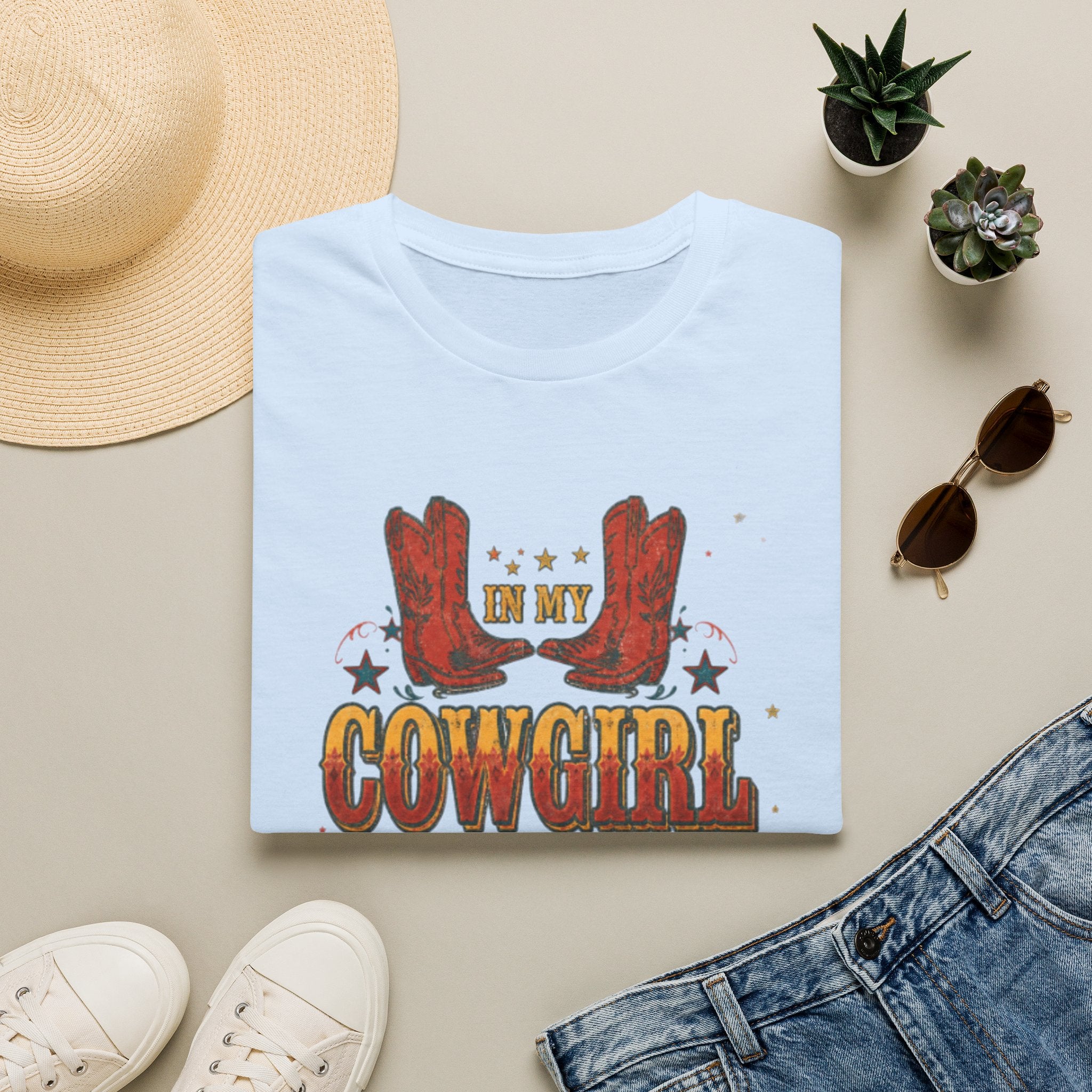 Cowgirl T‑Shirt — 'In My Cowgirl Era' Vintage Western Graphic Tee