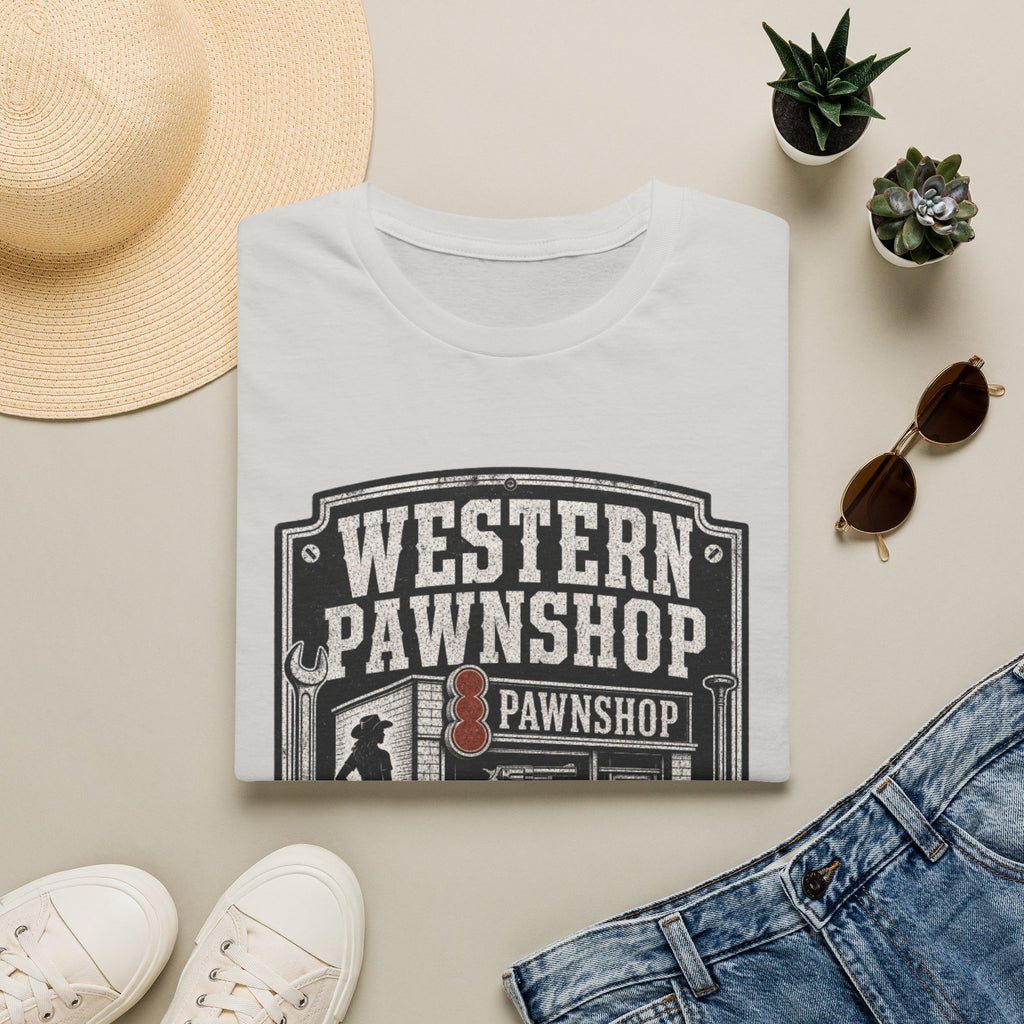 Western Pawnshop T-Shirt — Vintage Wild West Pawnshop Graphic Tee