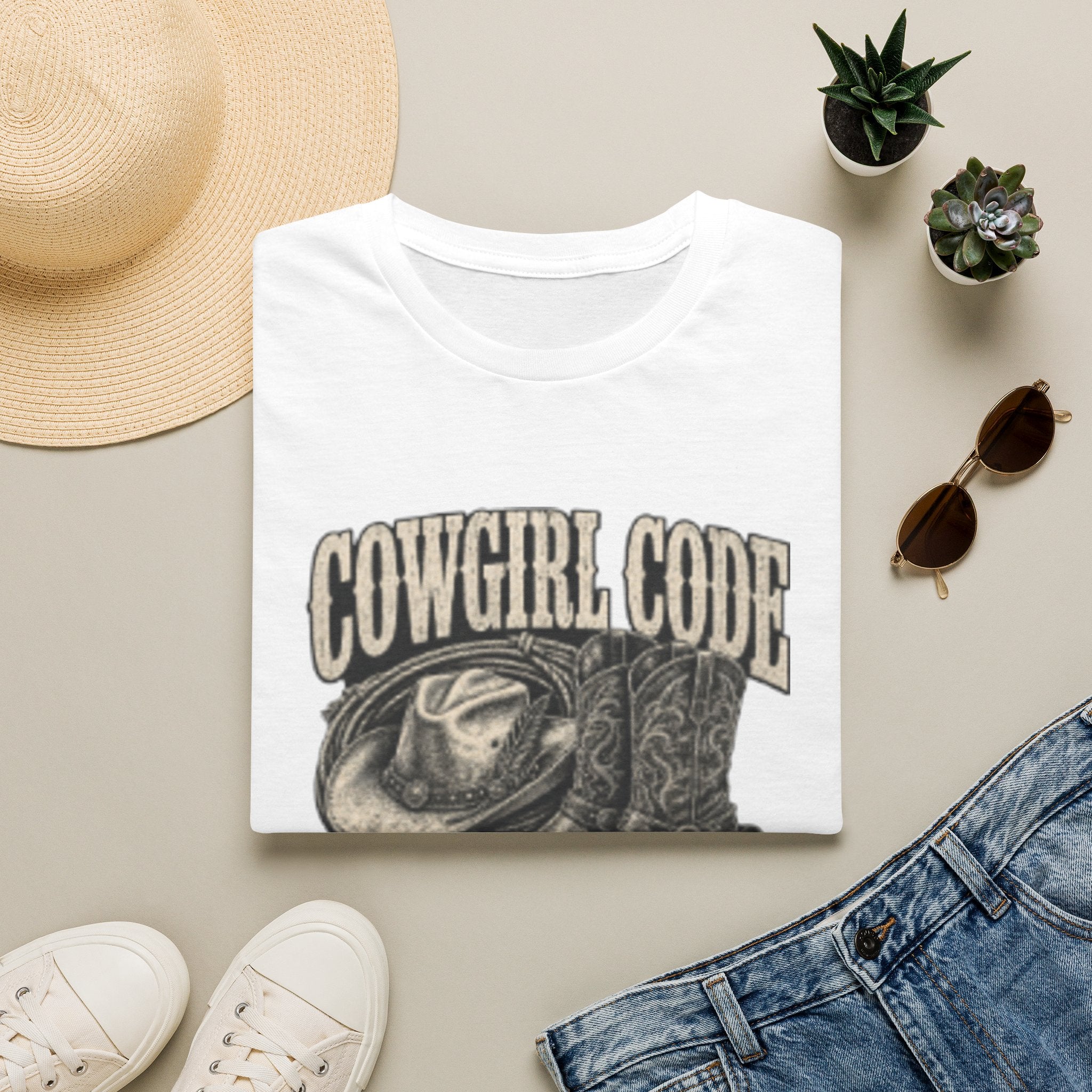 Cowgirl Code T-Shirt — Vintage Western 'Live By It' Graphic Tee