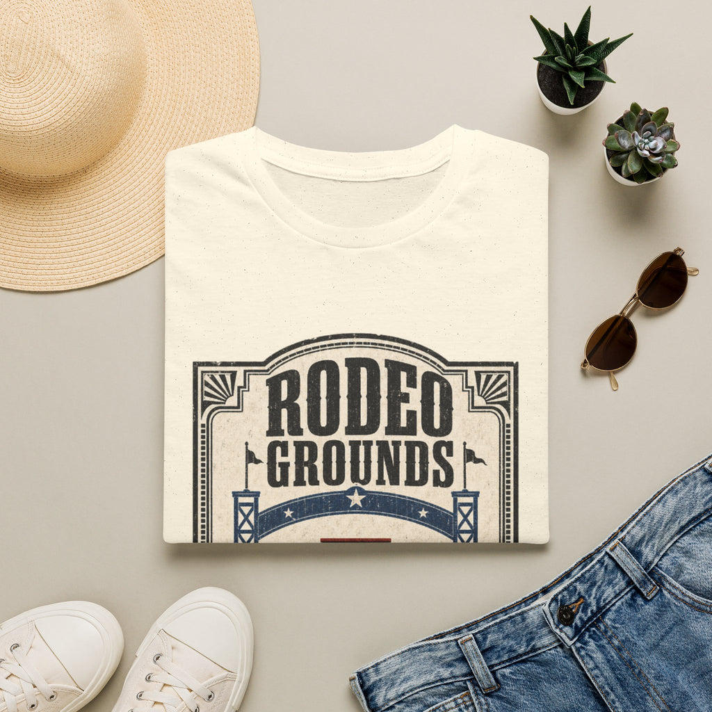 Rodeo Grounds T-Shirt — Vintage Western 'Gates Open at Sundown' Tee