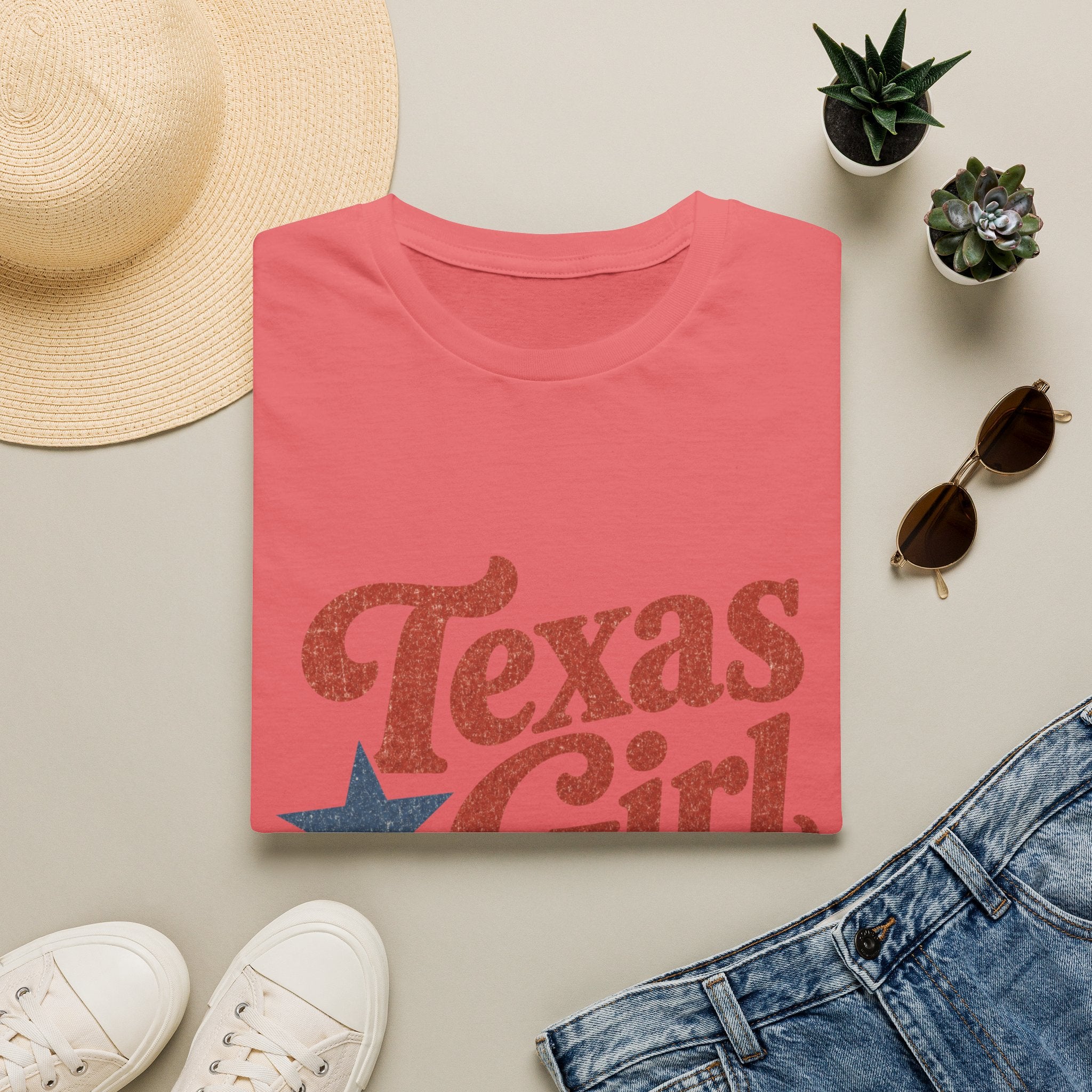 Texas Girl T-Shirt — Vintage Retro Lone Star Graphic Tee