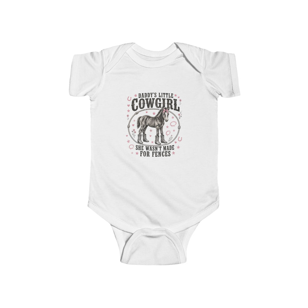 Baby Bodysuit — "Daddy's Little Cowgirl" Cute Western Infant One-Piece