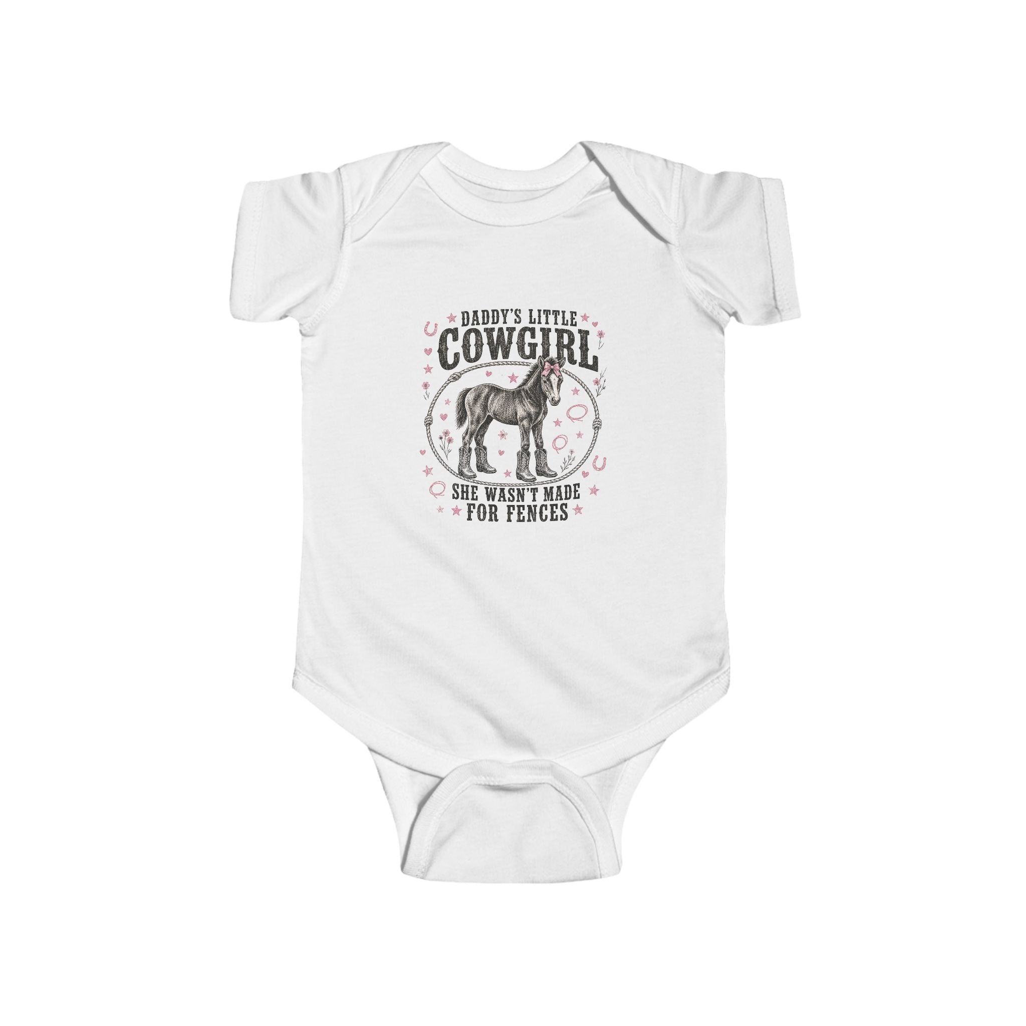 Baby Bodysuit — "Daddy's Little Cowgirl" Cute Western Infant One-Piece