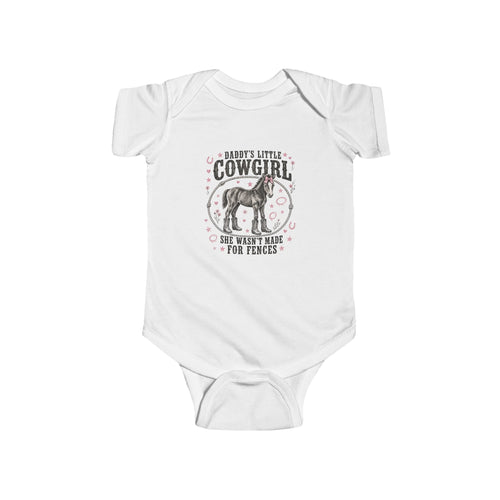 Baby Bodysuit — "Daddy's Little Cowgirl" Cute Western Infant One-Piece