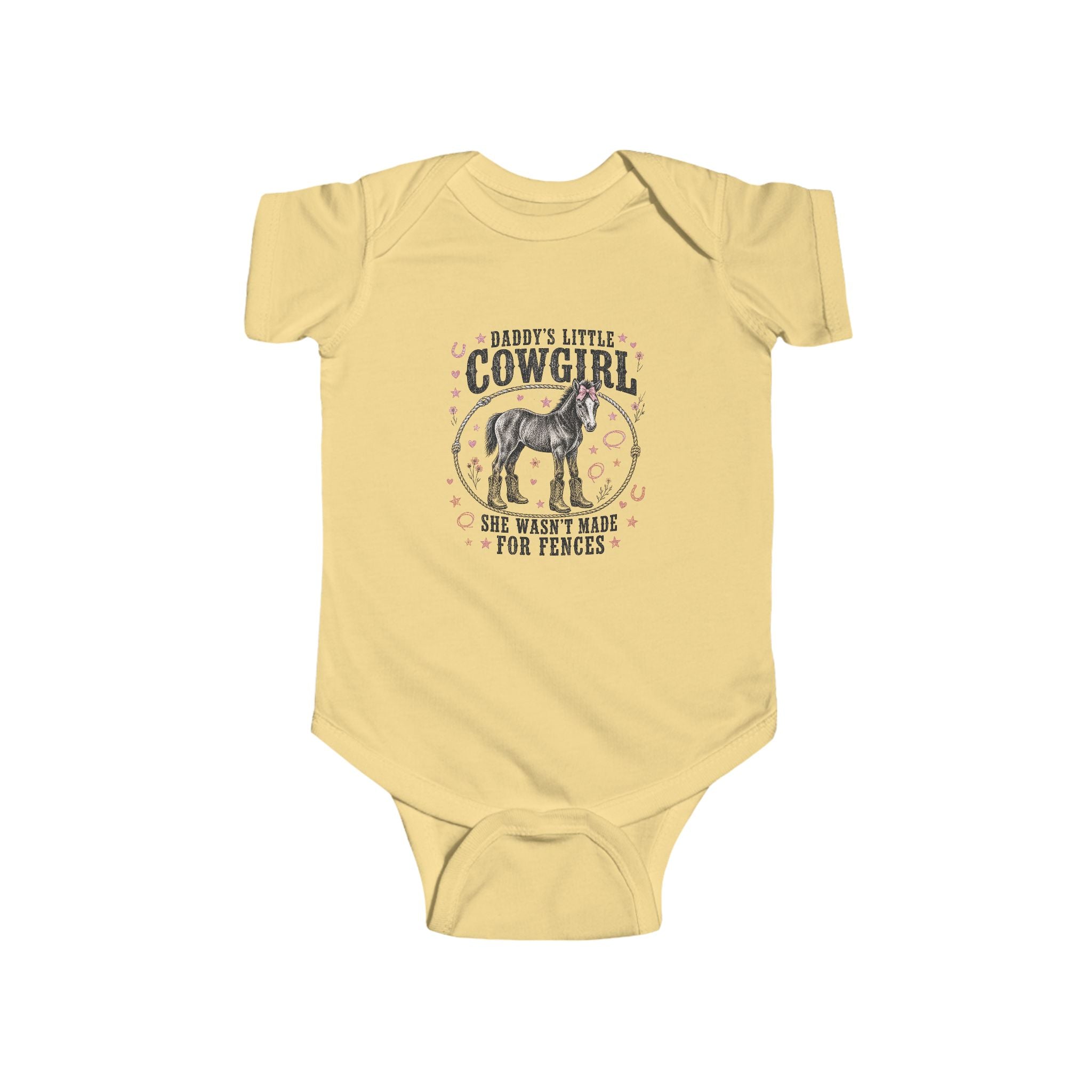 Baby Bodysuit — "Daddy's Little Cowgirl" Cute Western Infant One-Piece