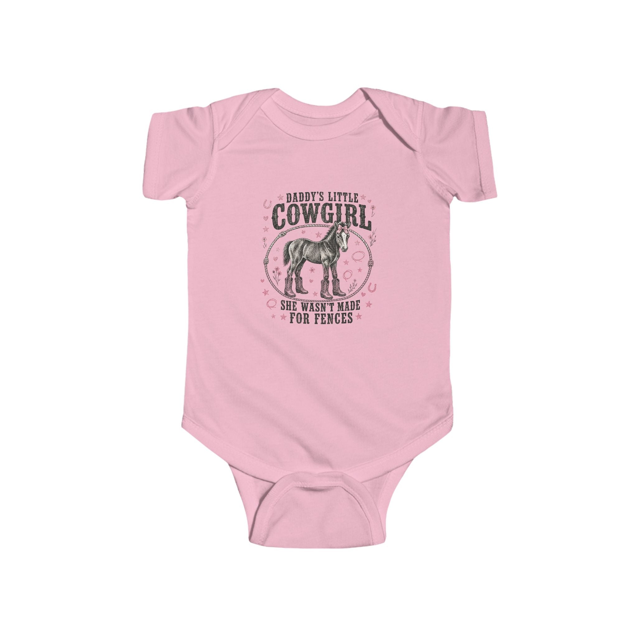 Baby Bodysuit — "Daddy's Little Cowgirl" Cute Western Infant One-Piece