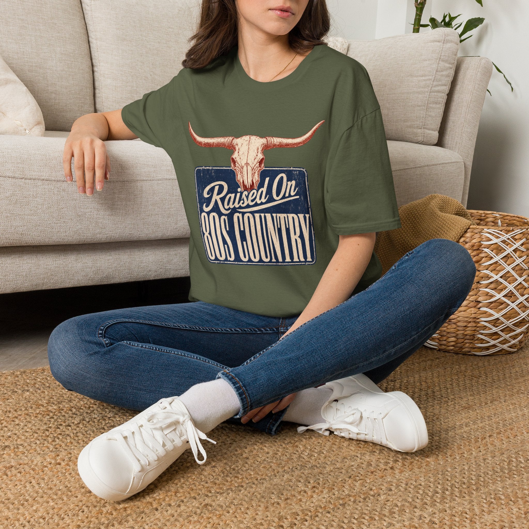 Raised On 80s Country T-Shirt — Vintage Longhorn Western Tee