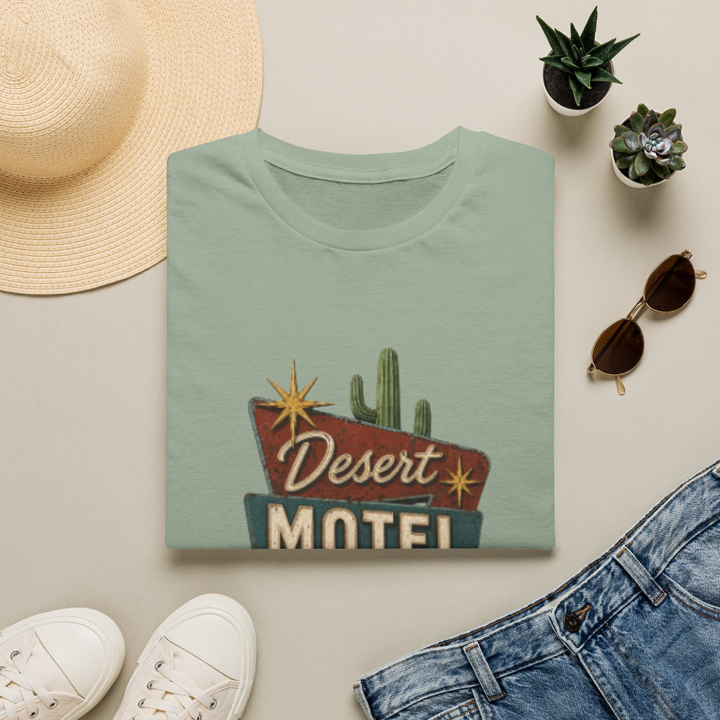 Desert Motel T‑Shirt — Retro Route 66 Desert Sign Tee