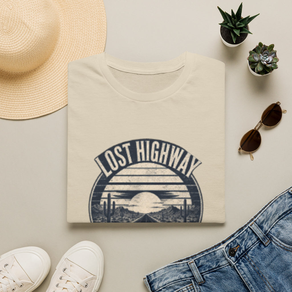 Lost Highway T-Shirt — Vintage Road Trip Sunset Graphic Tee