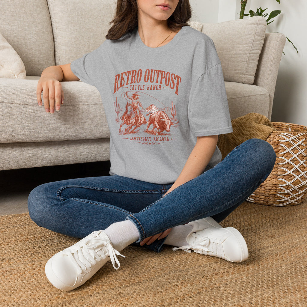 Retro Outpost Cattle Ranch T-Shirt — Vintage Western Cowboy Graphic Tee