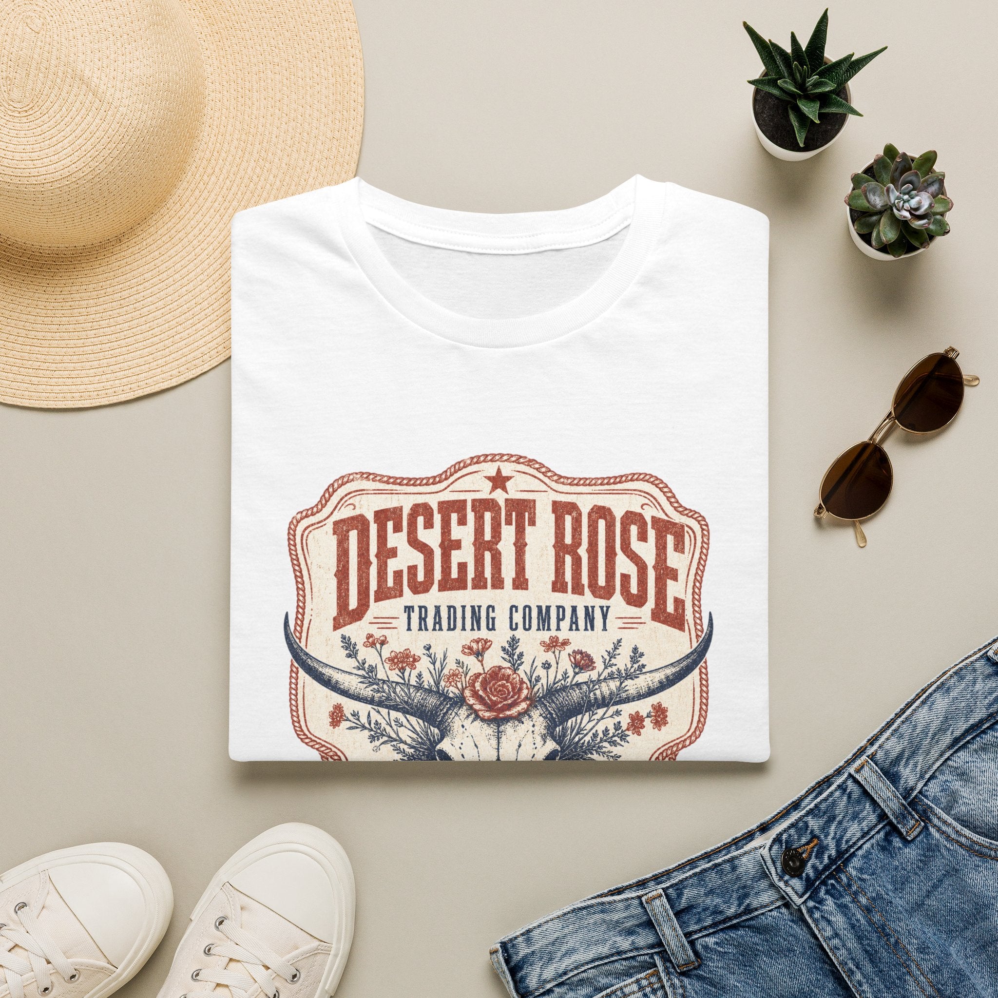 Desert Rose T‑Shirt — Vintage Western Trading Company Graphic Tee