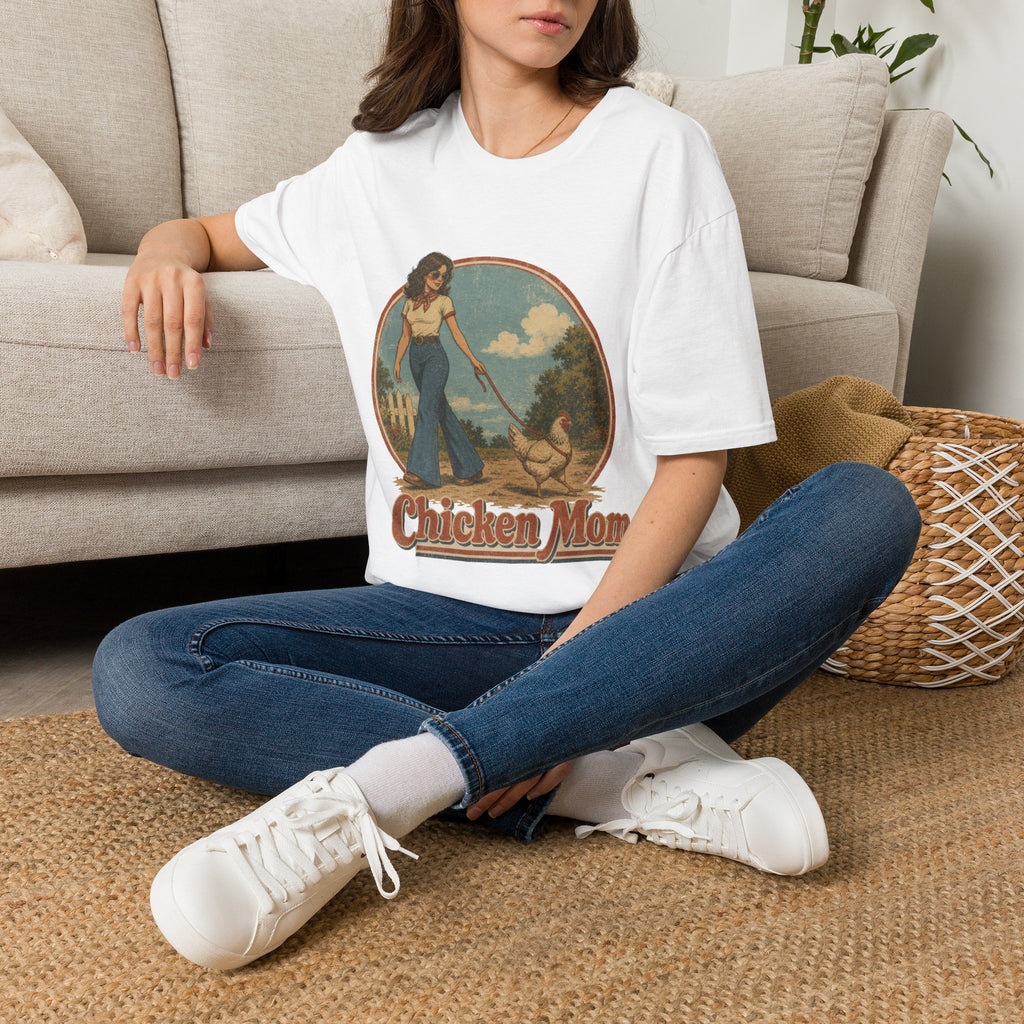 Chicken Mom T-Shirt — Vintage Farmwife Graphic Tee