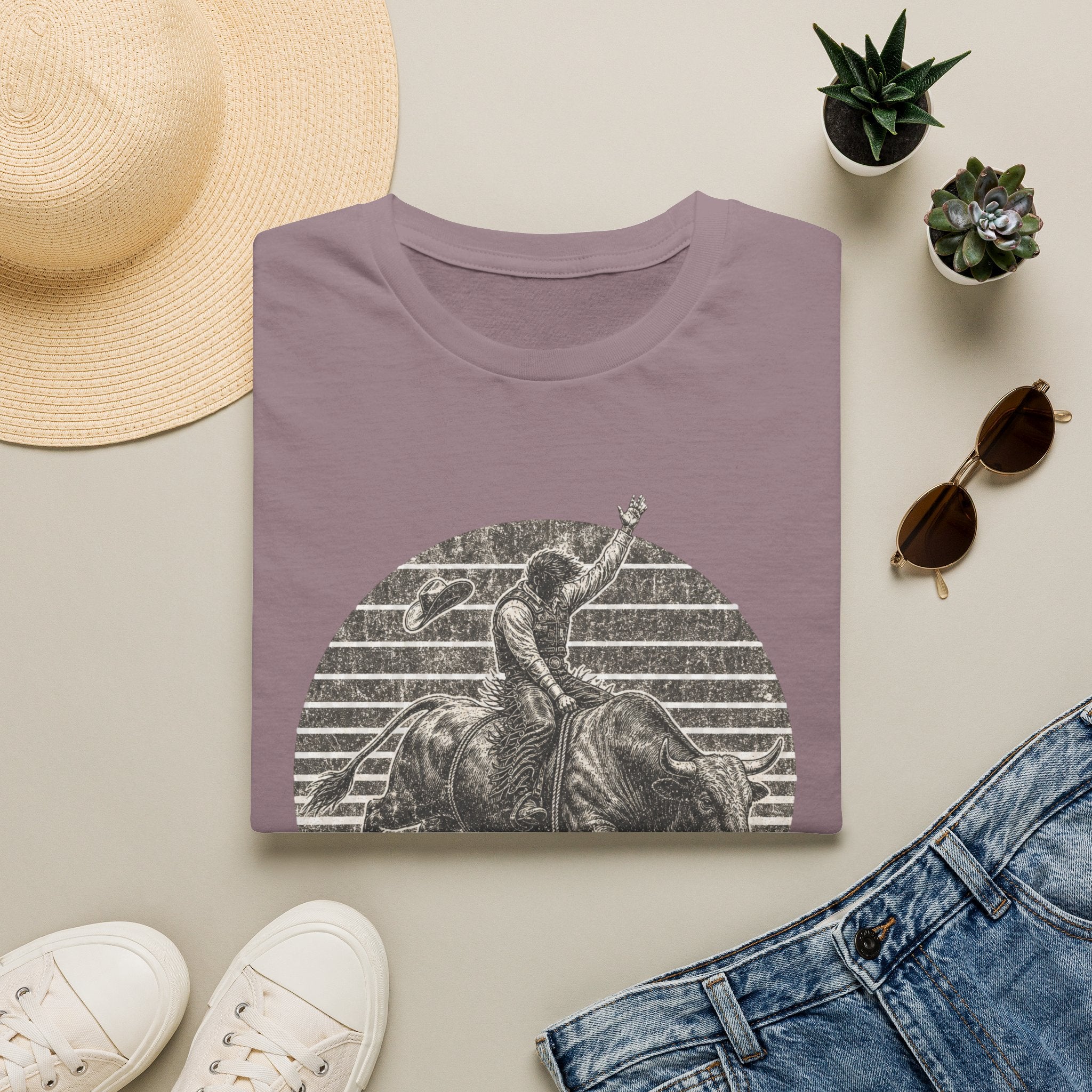 Bull Rider T-Shirt — Vintage Rodeo Western Graphic Tee