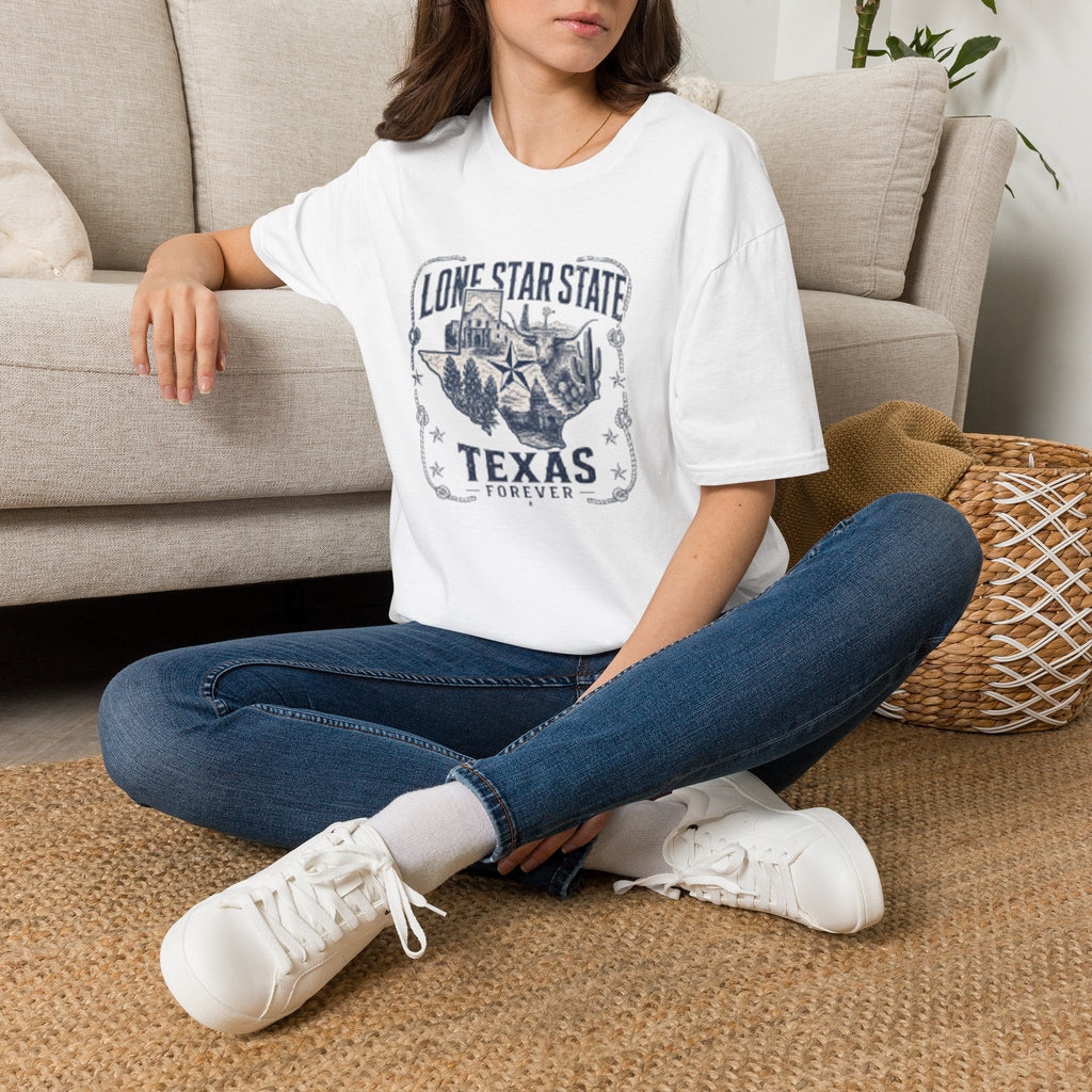 Lone Star State Texas T-Shirt — Vintage Texas Map & Emblem Tee