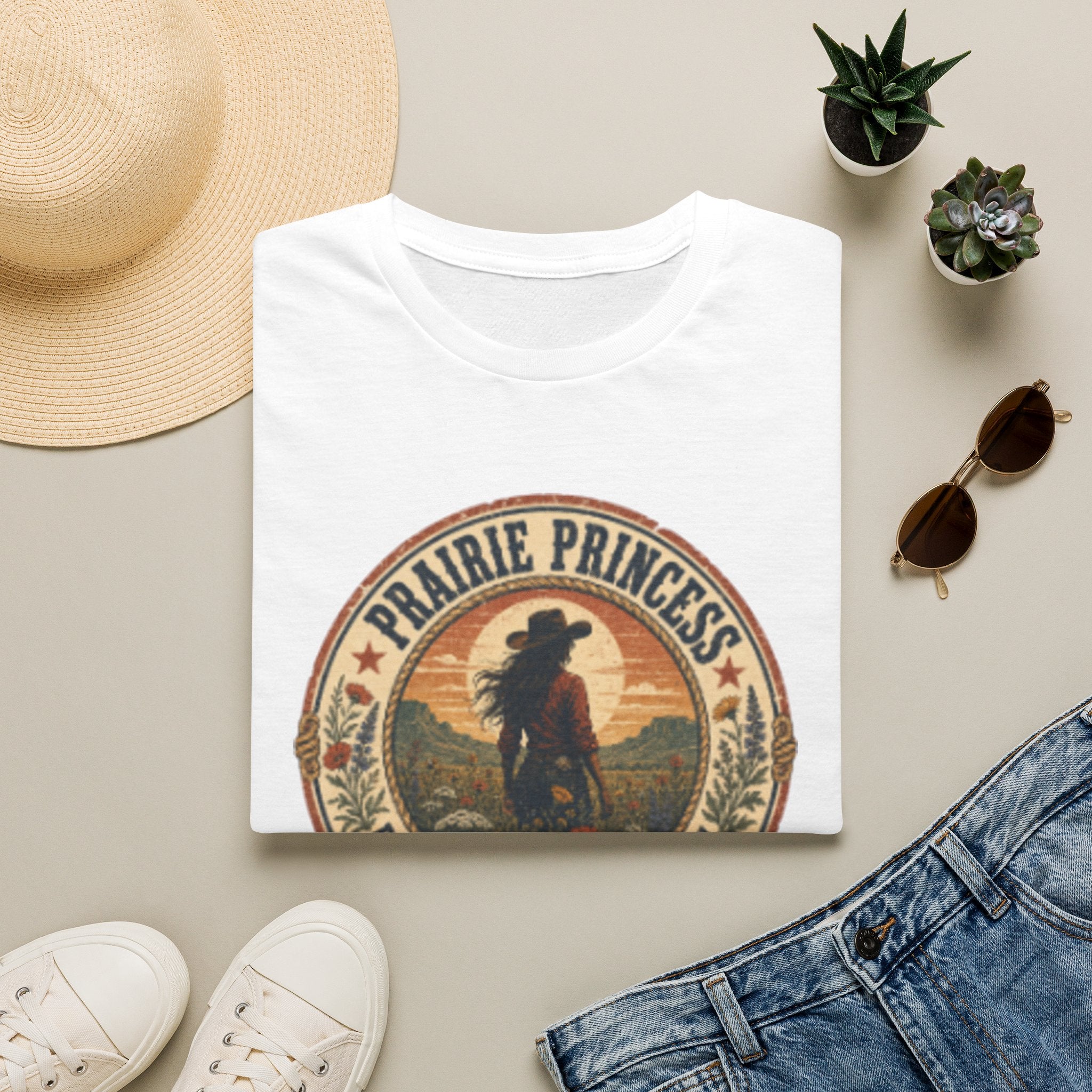 Prairie Princess T-Shirt — Vintage Western Cowboy Sunset Tee