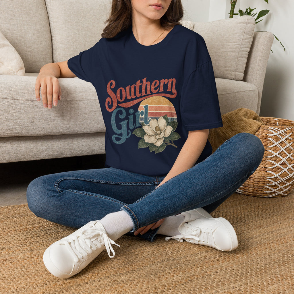 Southern Girl T-Shirt — Vintage Retro Magnolia Tee