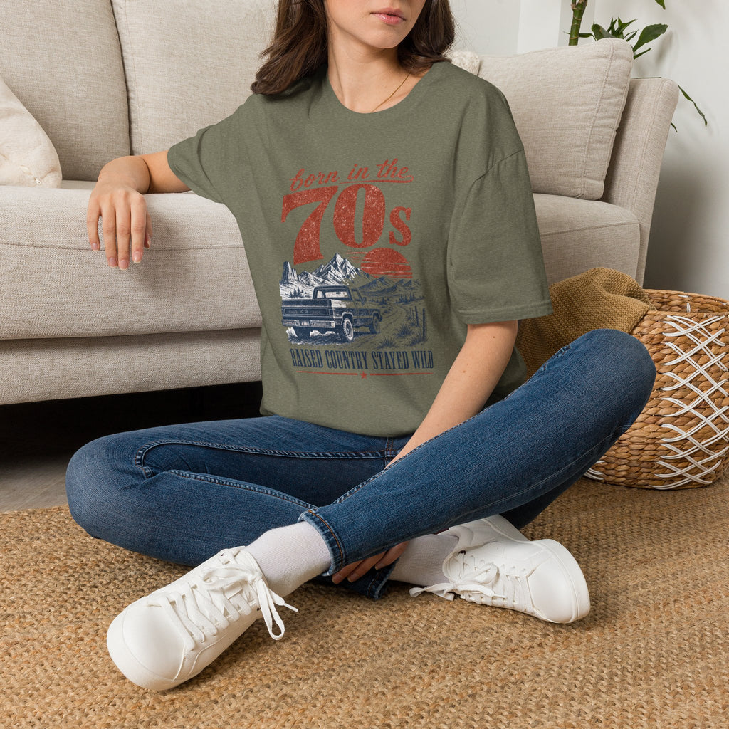 Born in the 70s T-Shirt — Retro 1970s Vintage Sunset Tee