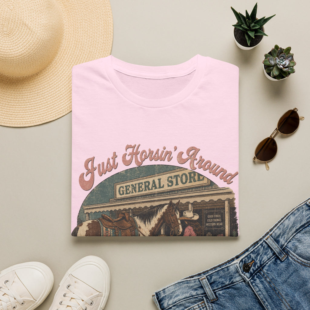 Just Horsin' Around T‑Shirt — Vintage Western General Store Graphic