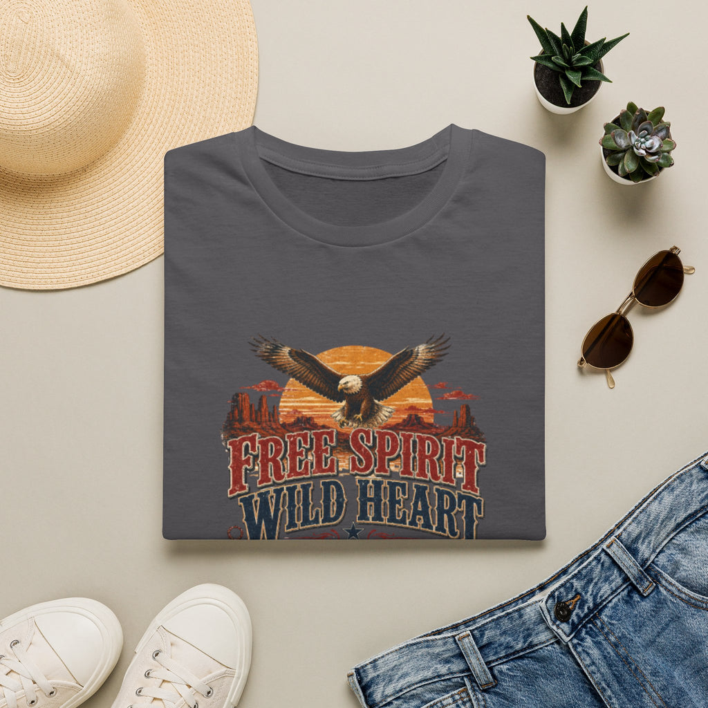 T-Shirt — Free Spirit Wild Heart Eagle Graphic (American Soul)