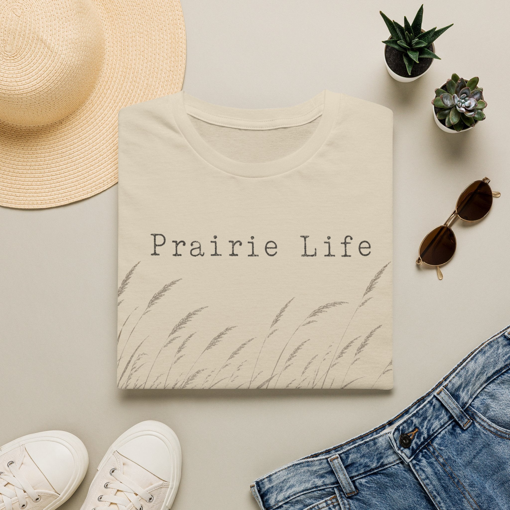 Prairie Life T-Shirt — Minimalist Farmhouse Tee for Country Living