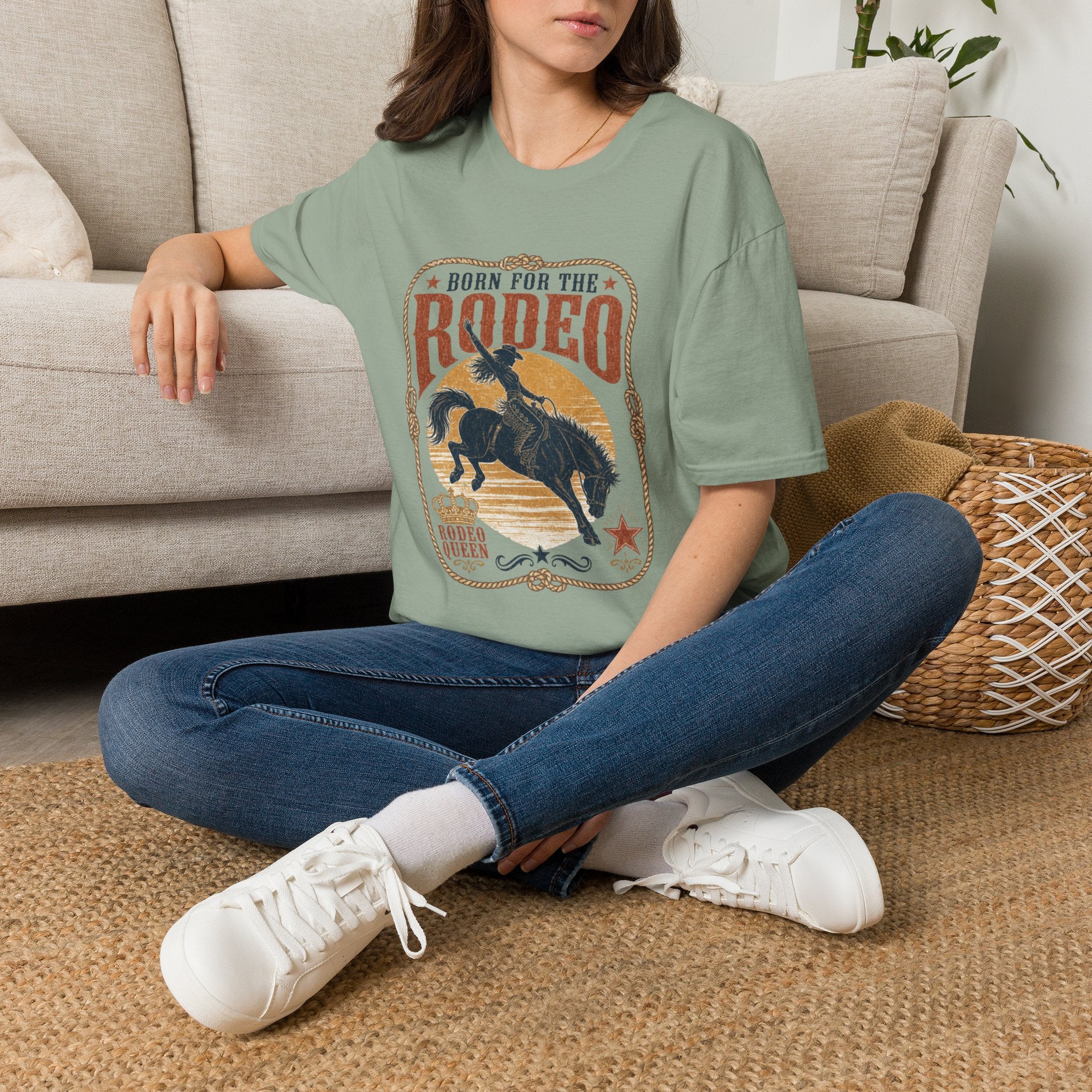 Born for the Rodeo T-Shirt — Western Bull Riding Graphic Tee