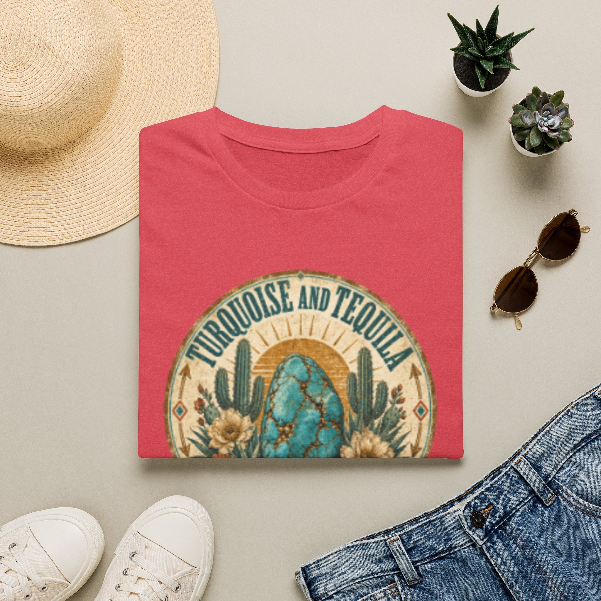 Turquoise & Tequila T-Shirt — Good for the Soul Desert Cactus Graphic