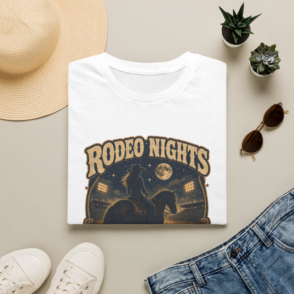 Rodeo Nights T‑Shirt — Wild Hearts Never Quit Western Graphic Tee