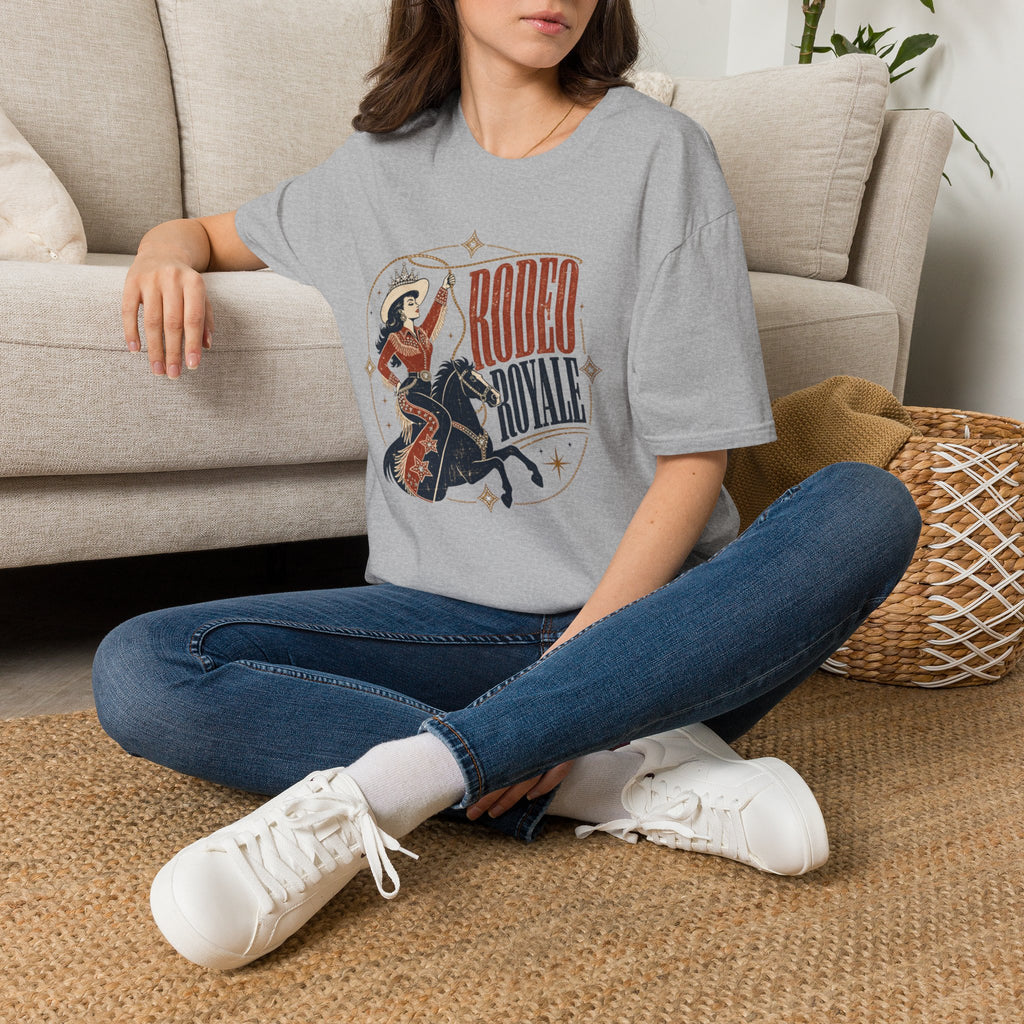 Rodeo Royale Graphic T-Shirt — Western Cowgirl Horse Logo