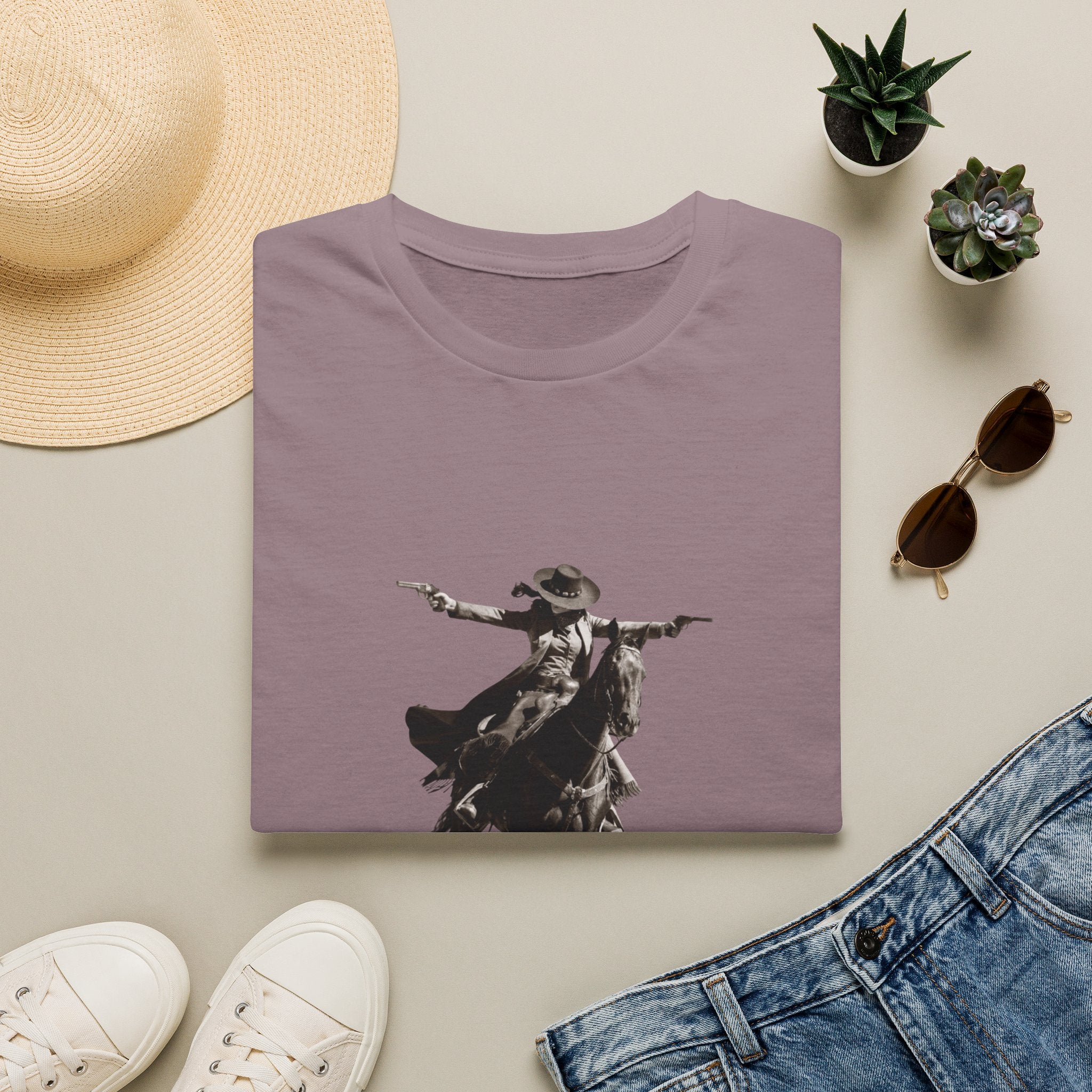 Cowgirl Rider T‑Shirt — Vintage Western Rodeo Print