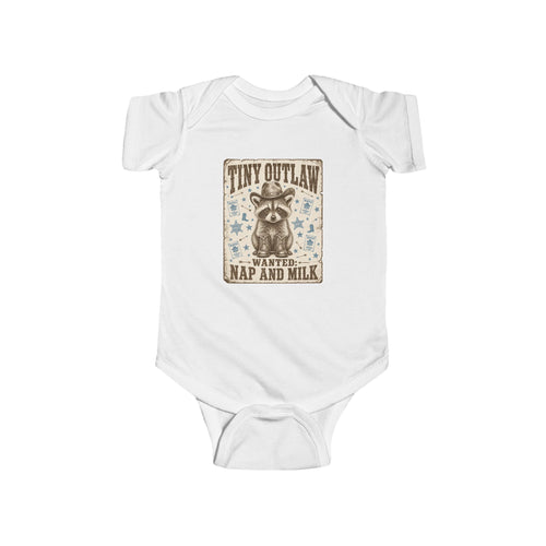 Baby Bodysuit - "Tiny Outlaw" Nap and Milk Vintage Western Infant Onesie