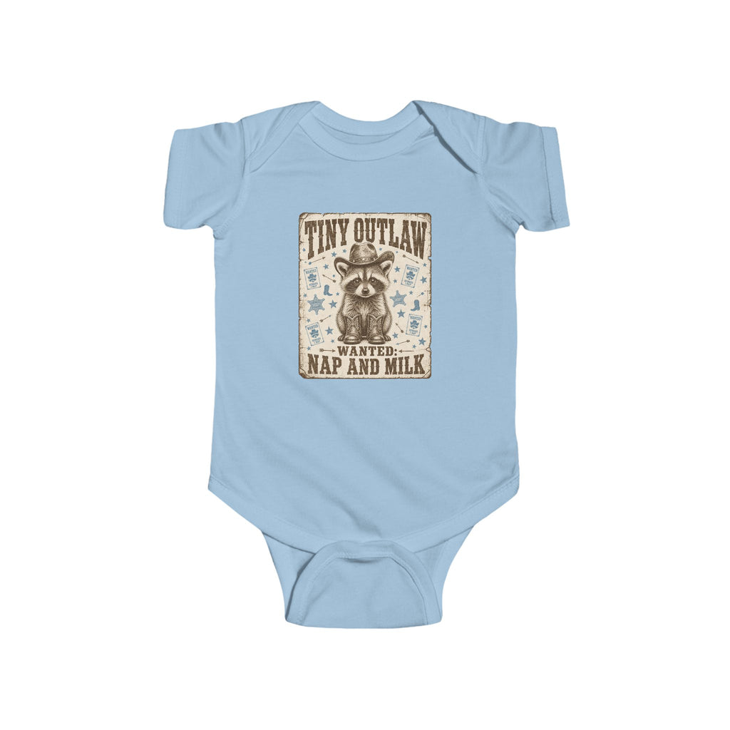 Baby Bodysuit - "Tiny Outlaw" Nap and Milk Vintage Western Infant Onesie