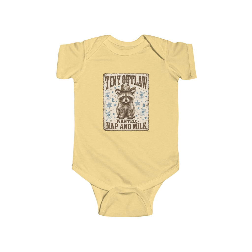 Baby Bodysuit - "Tiny Outlaw" Nap and Milk Vintage Western Infant Onesie