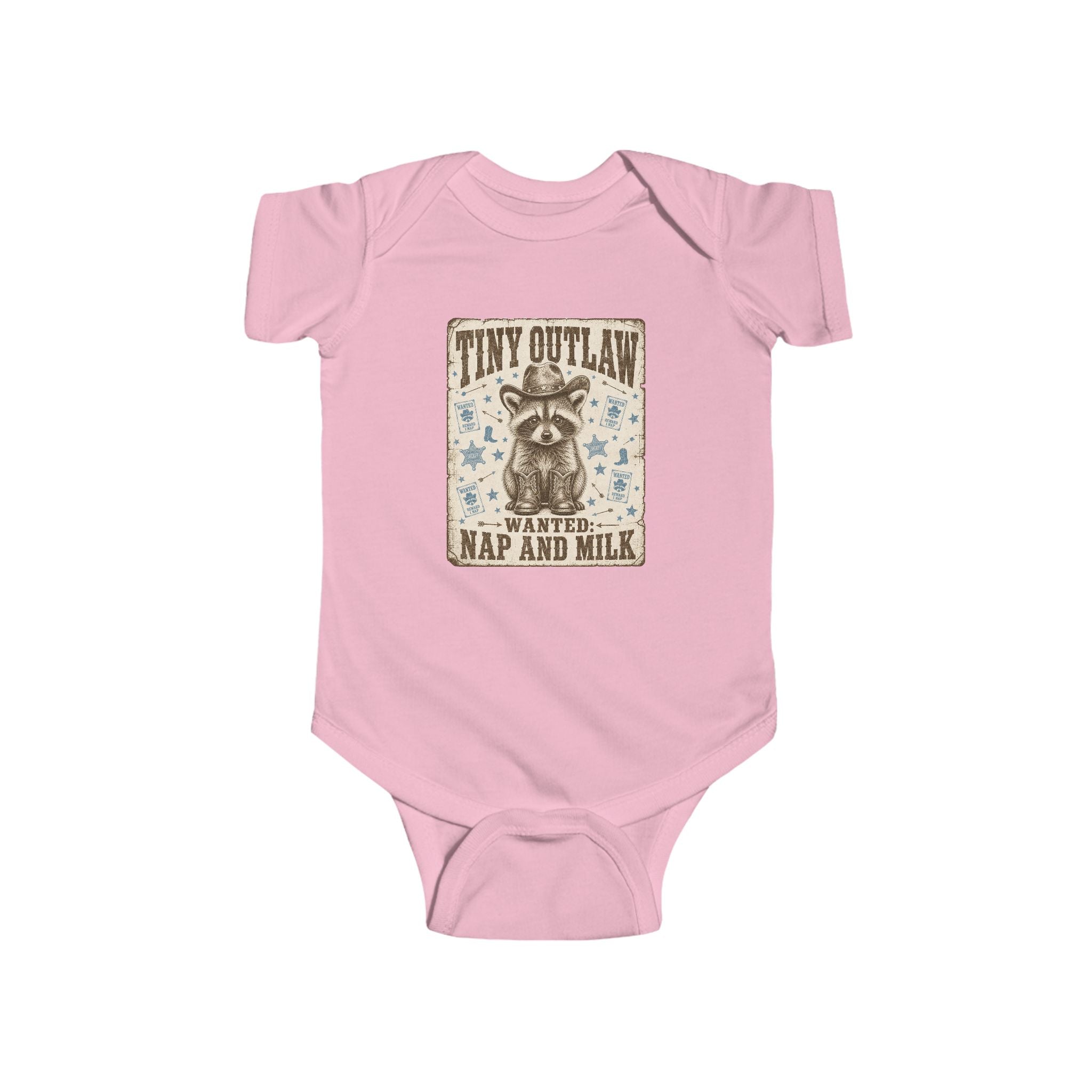 Baby Bodysuit - "Tiny Outlaw" Nap and Milk Vintage Western Infant Onesie