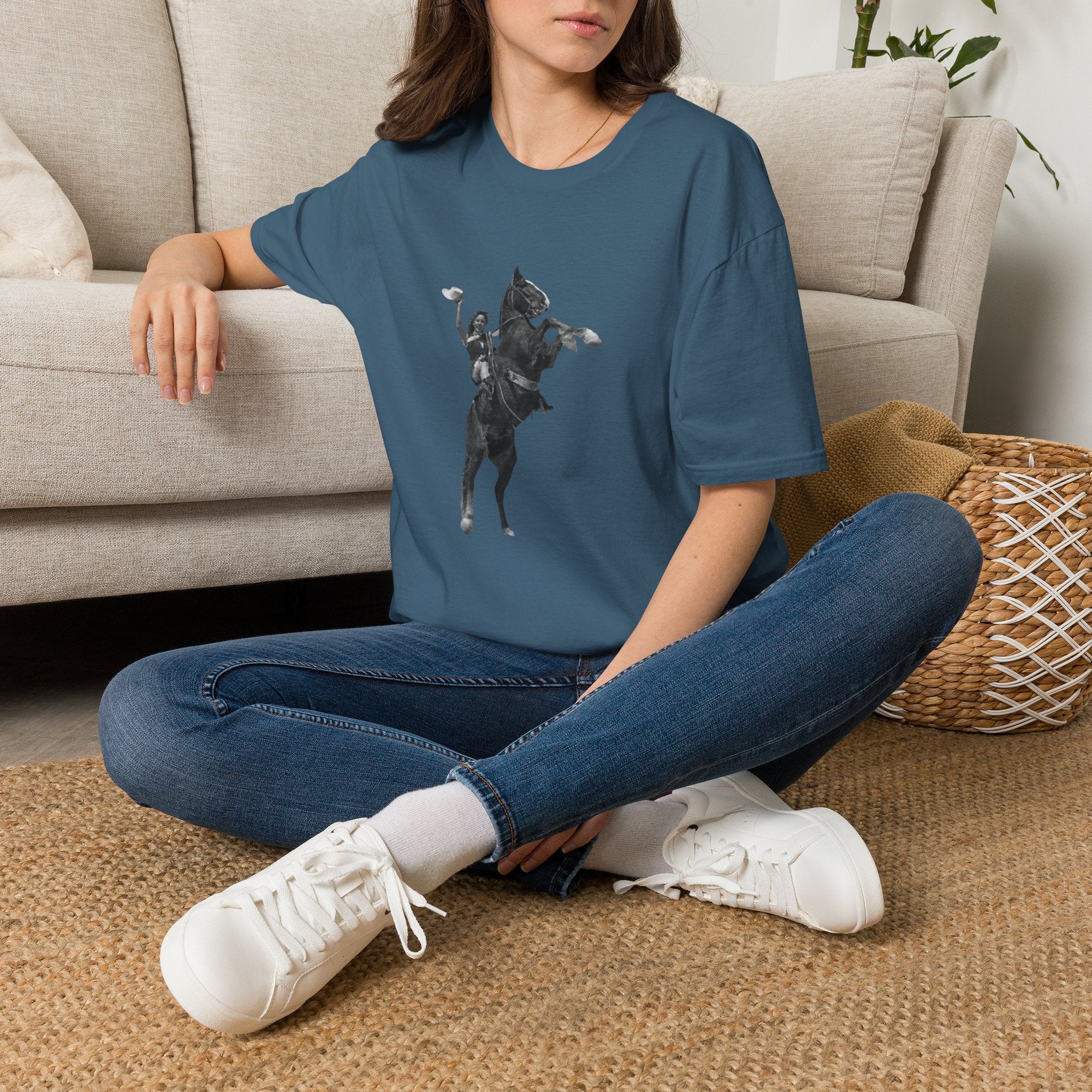 Cowgirl Graphic T‑Shirt — Vintage Horse & Rider Tee