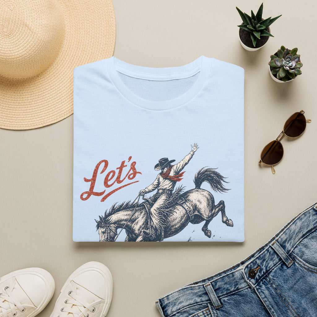 Let's Rodeo T‑Shirt — Vintage Bucking Bronco Western Graphic Tee