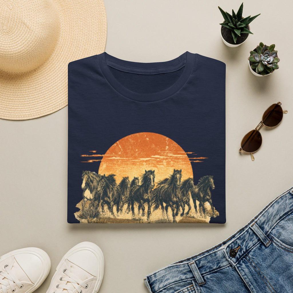 Sunset Mustang T-Shirt — Wild Horse Graphic Tee