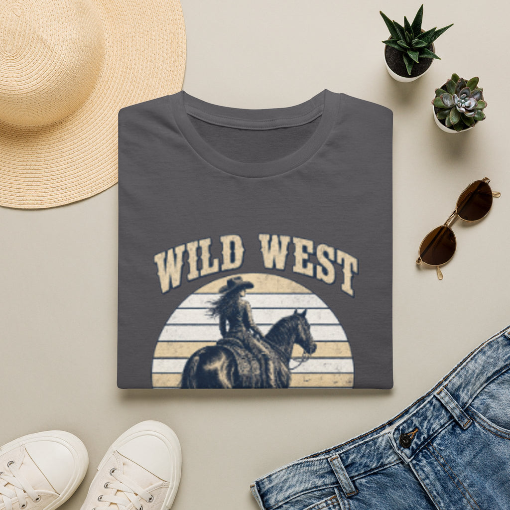 Wild West T-Shirt — Vintage Cowboy 'She Rode' Graphic