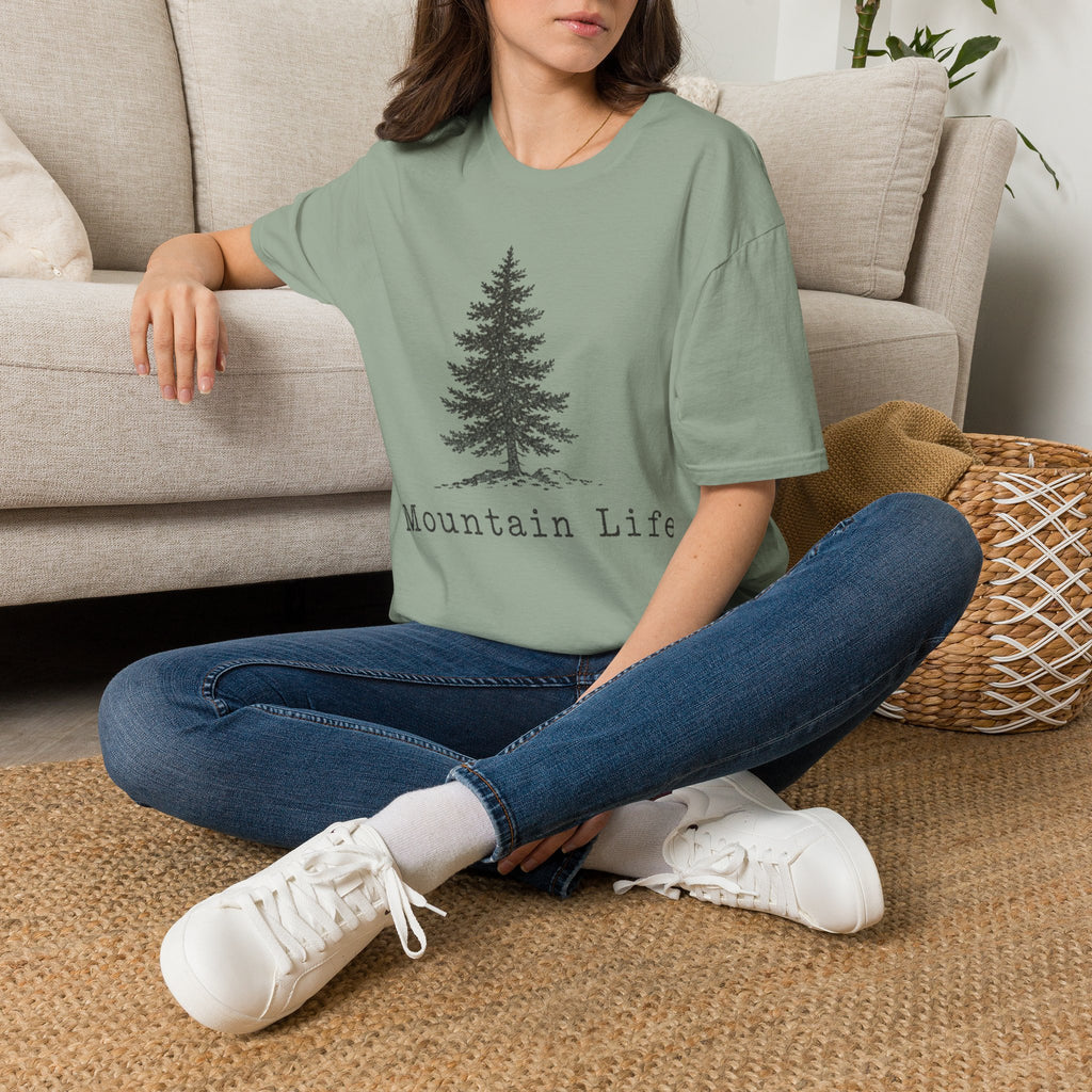 Mountain Life T-Shirt — Minimal Pine Tree Graphic