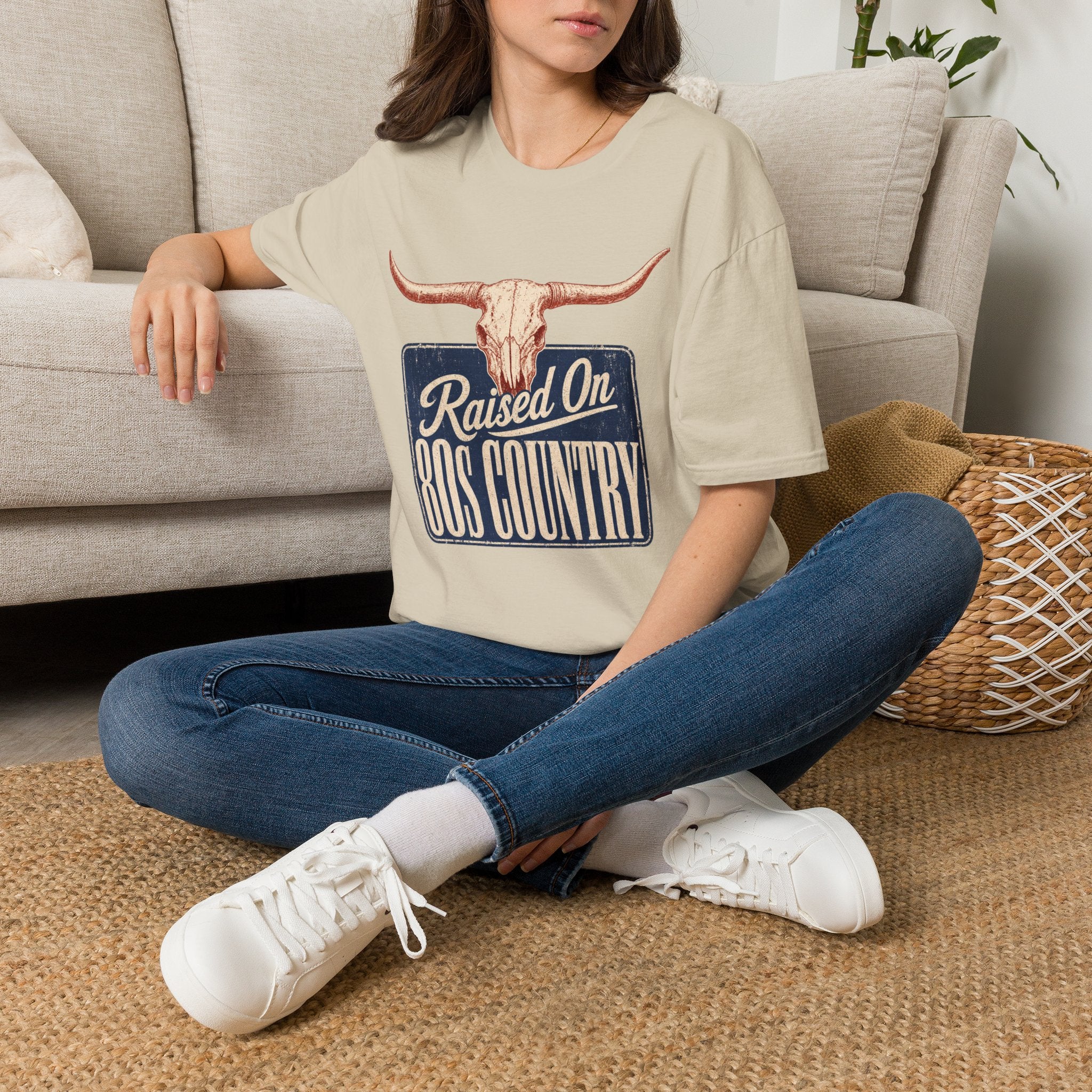 Raised On 80s Country T-Shirt — Vintage Longhorn Western Tee