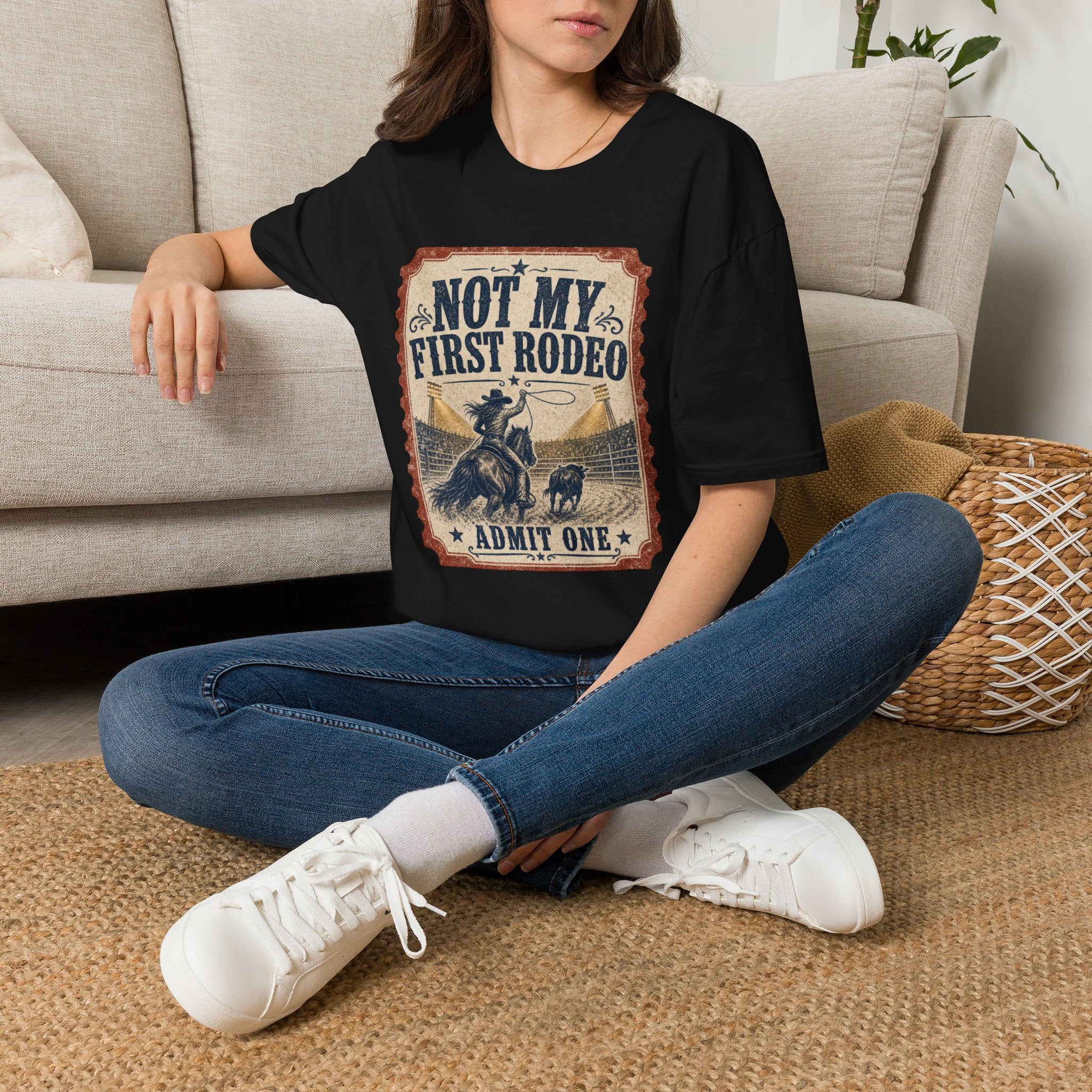 Not My First Rodeo T-Shirt — Vintage Western Rodeo Tee