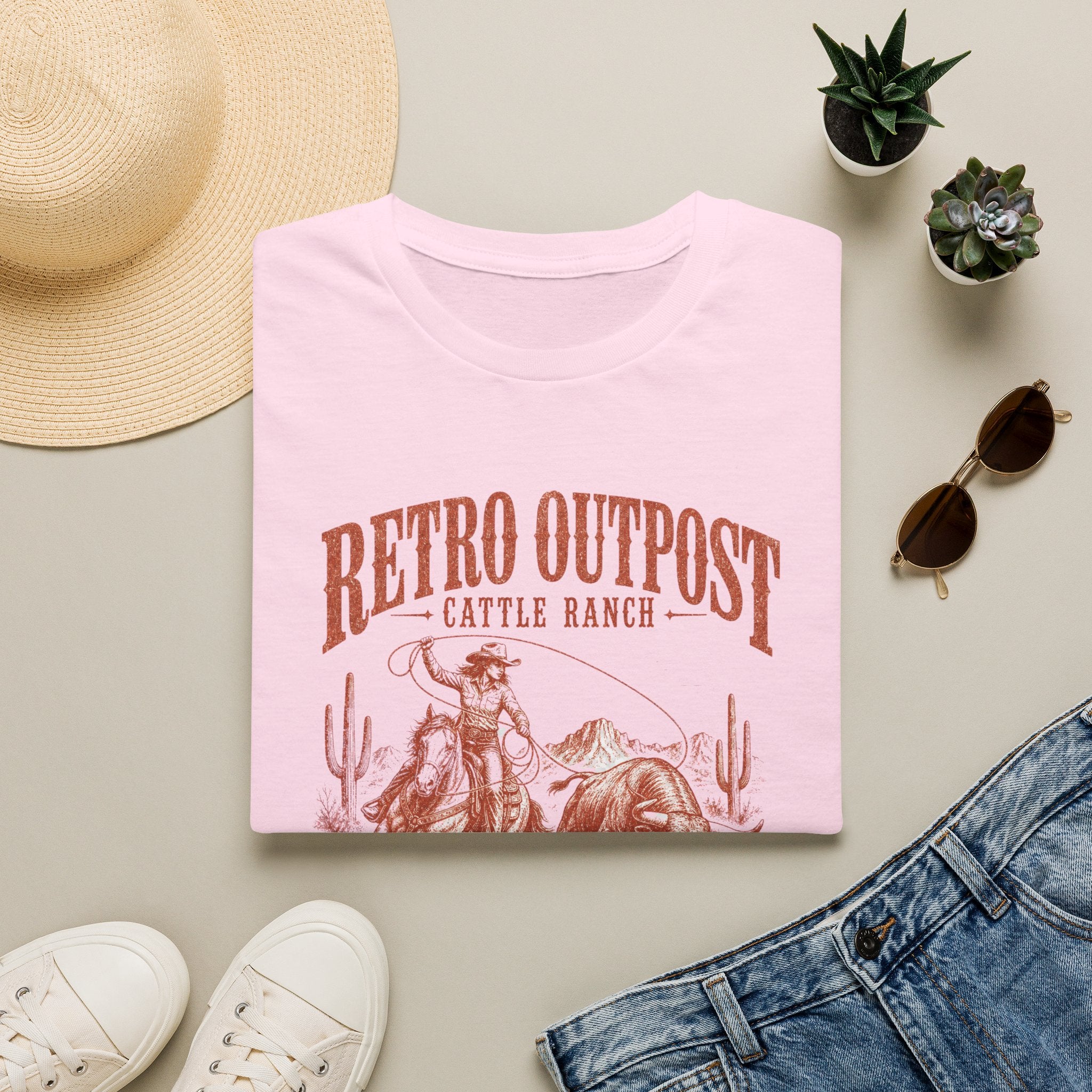 Retro Outpost Cattle Ranch T-Shirt — Vintage Western Cowboy Graphic Tee