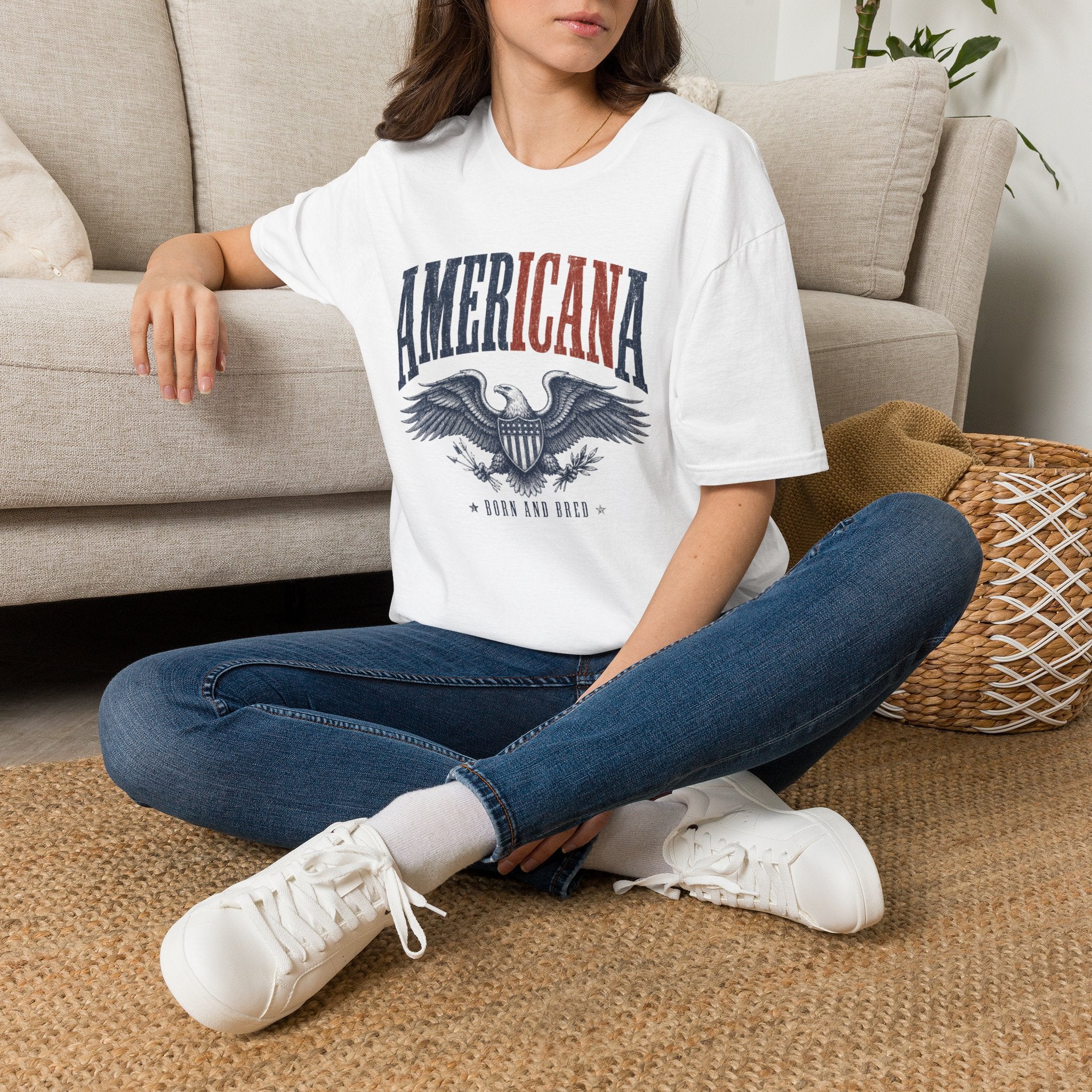 Americana Eagle T-Shirt — Vintage Patriotic Graphic Tee