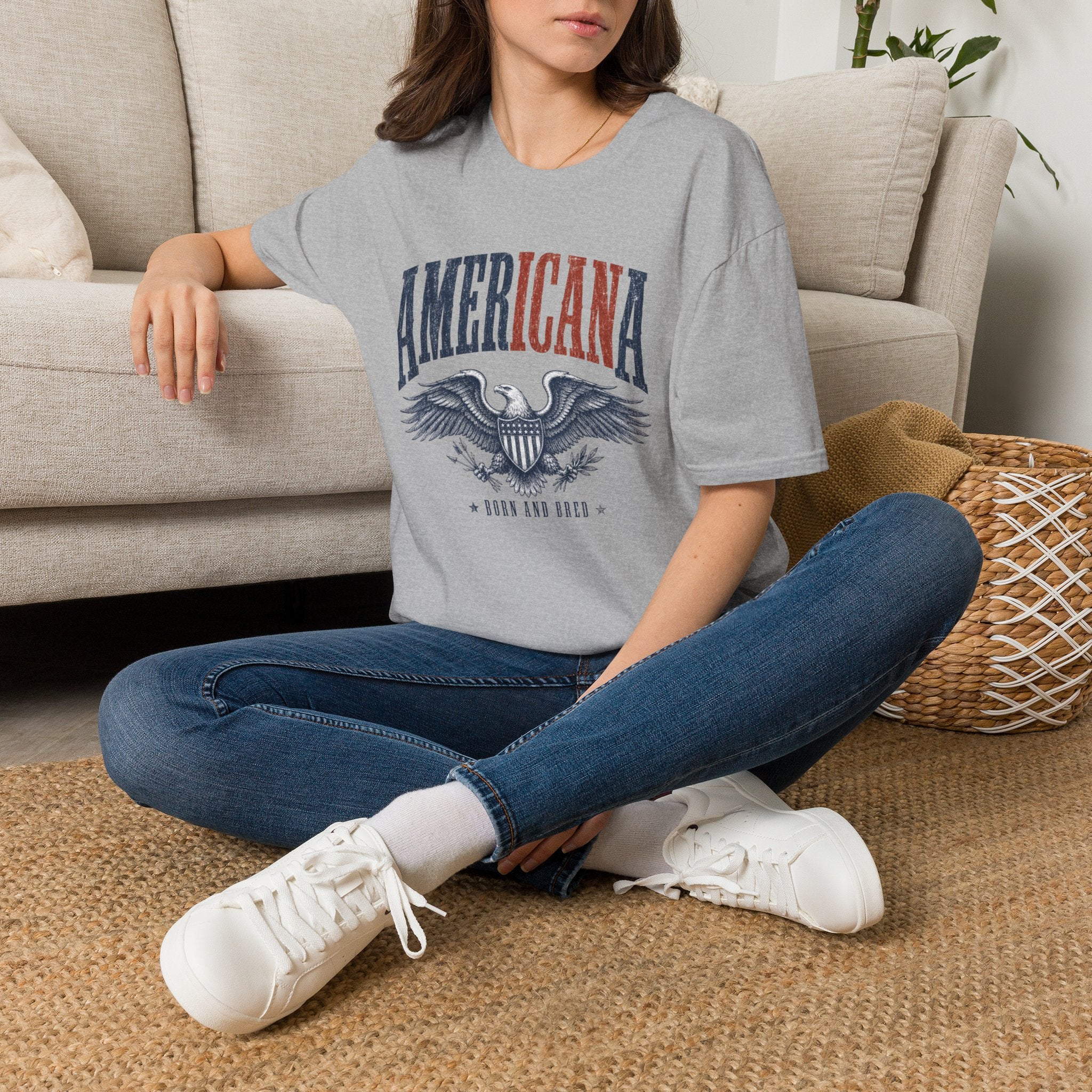 Americana Eagle T-Shirt — Vintage Patriotic Graphic Tee