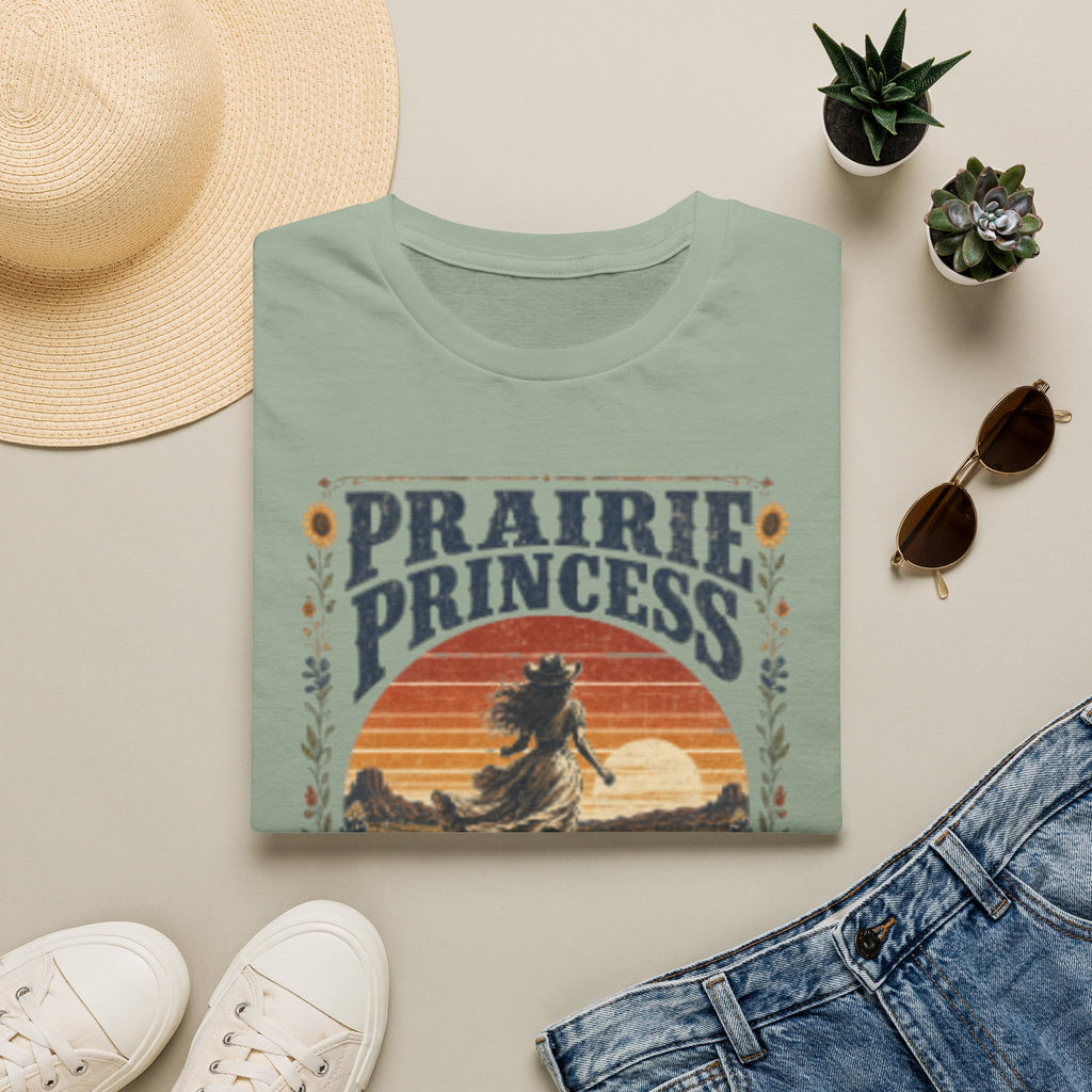 Prairie Princess T-Shirt — Vintage Sunset Cowgirl Tee