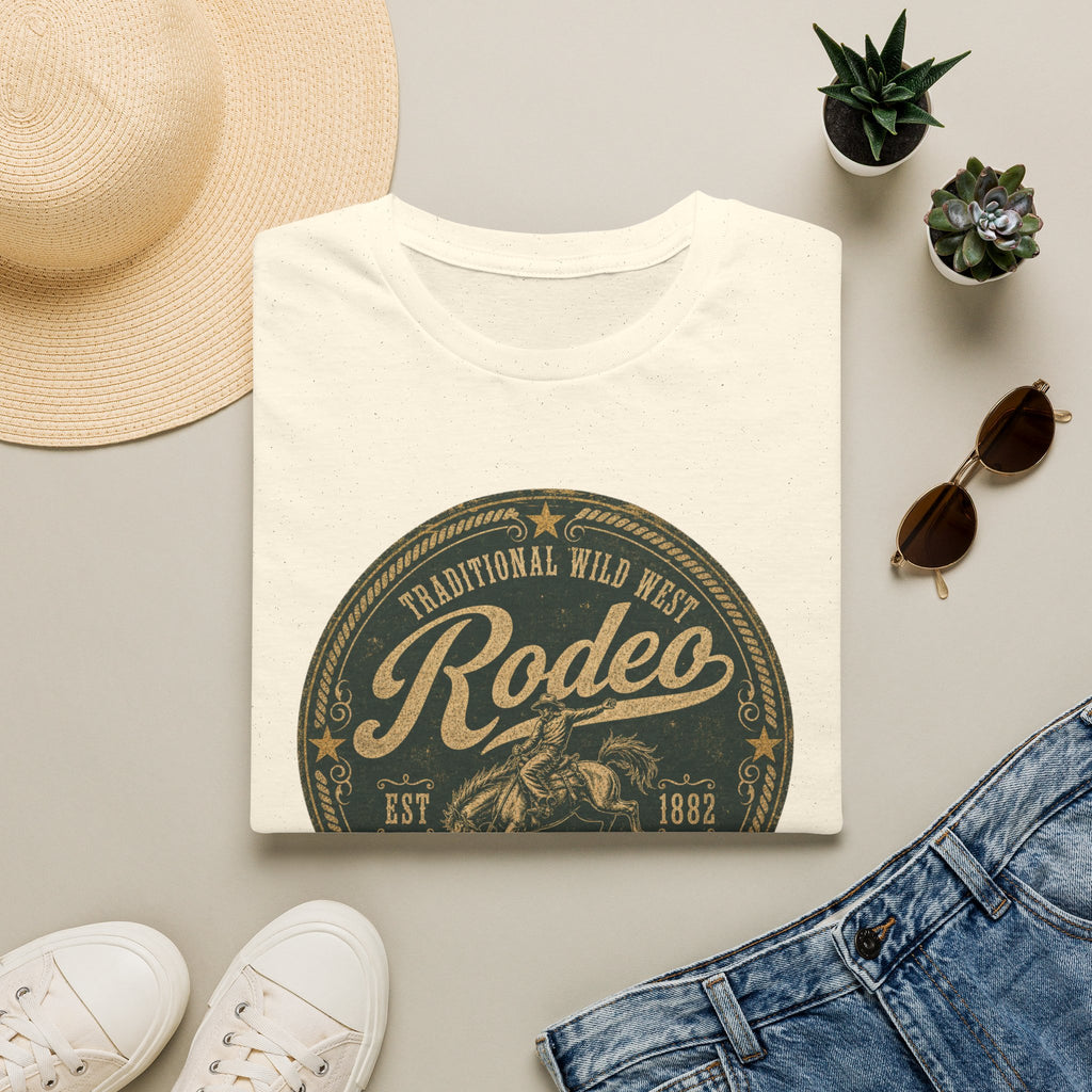 Rodeo Vintage Round Logo T-Shirt — Western Cowboy Graphic Tee