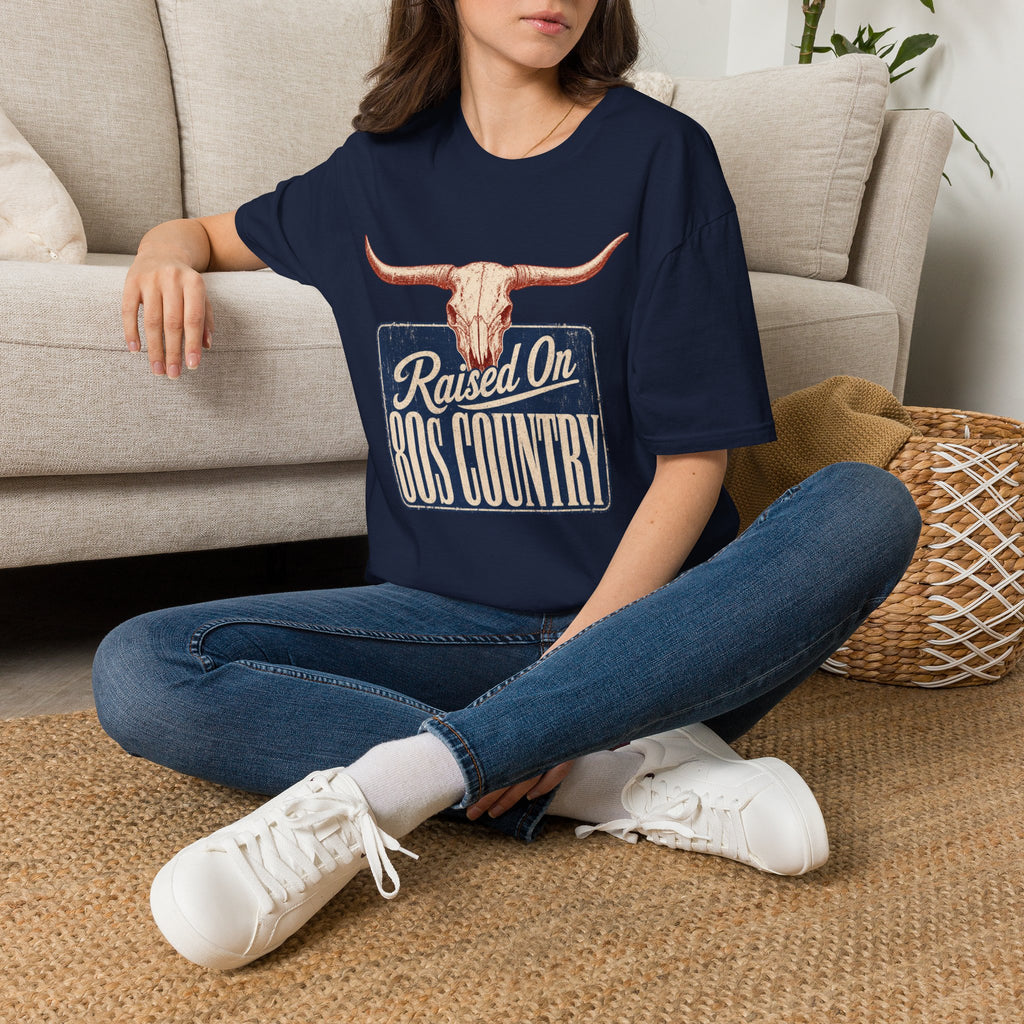 Raised On 80s Country T-Shirt — Vintage Longhorn Western Tee