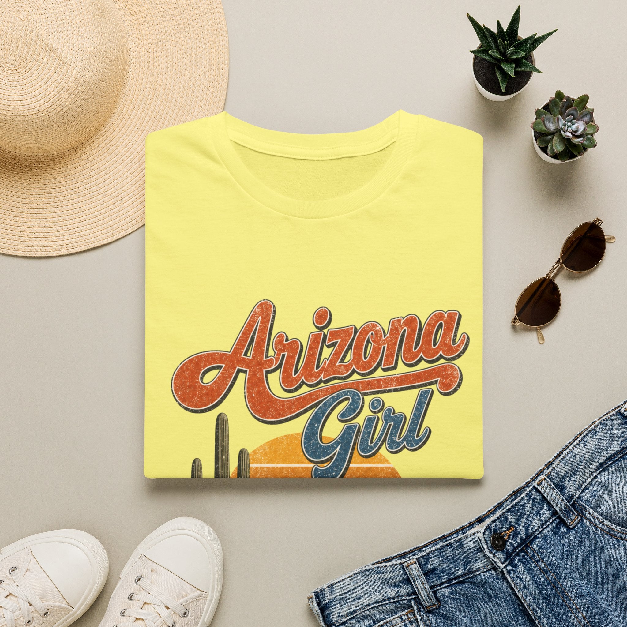 Arizona Girl T-Shirt — Retro Desert Cactus Graphic Tee