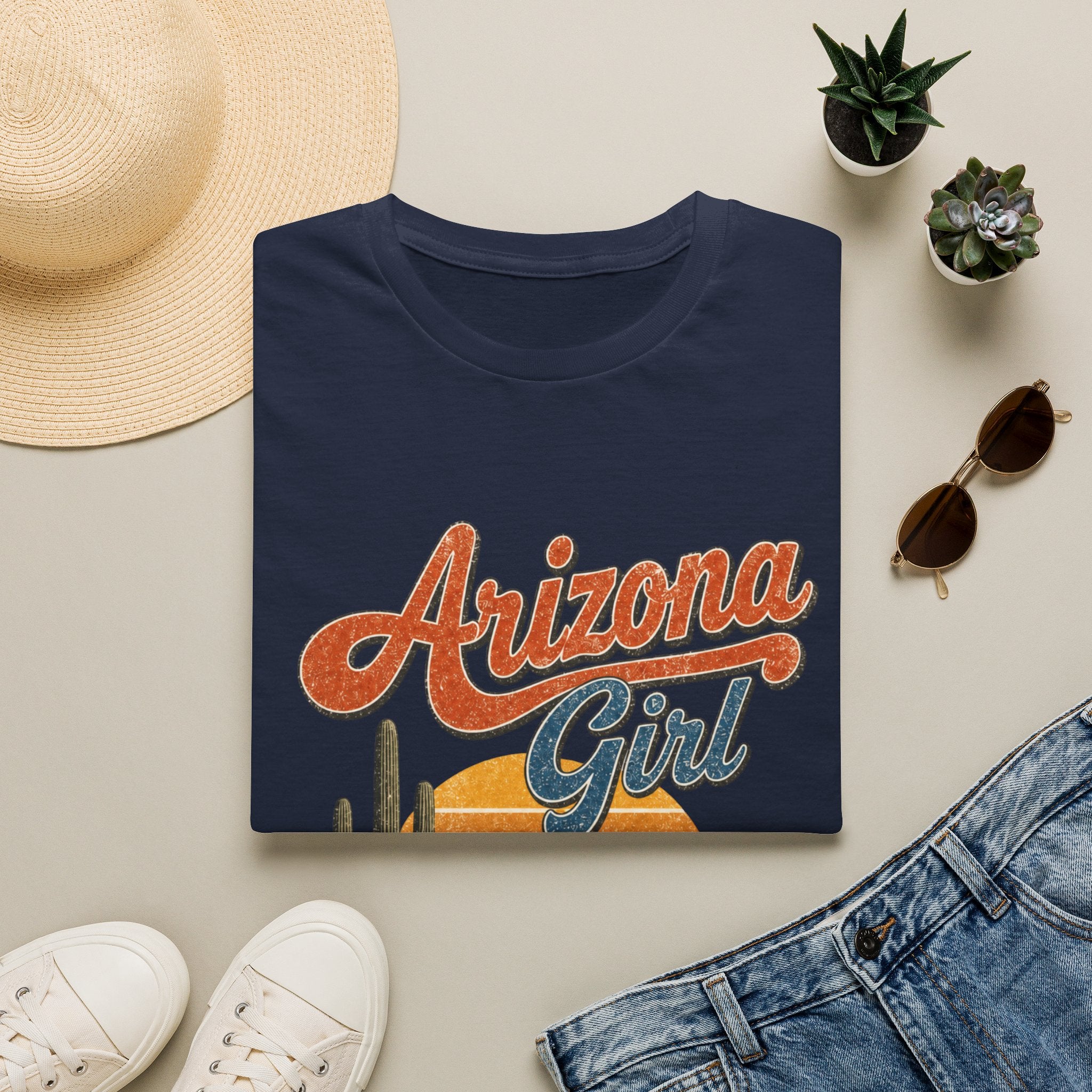 Arizona Girl T-Shirt — Retro Desert Cactus Graphic Tee