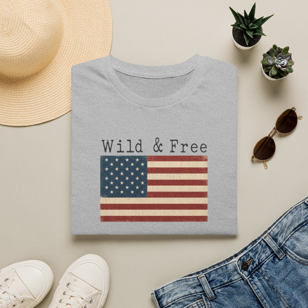 Wild & Free American Flag T-Shirt
